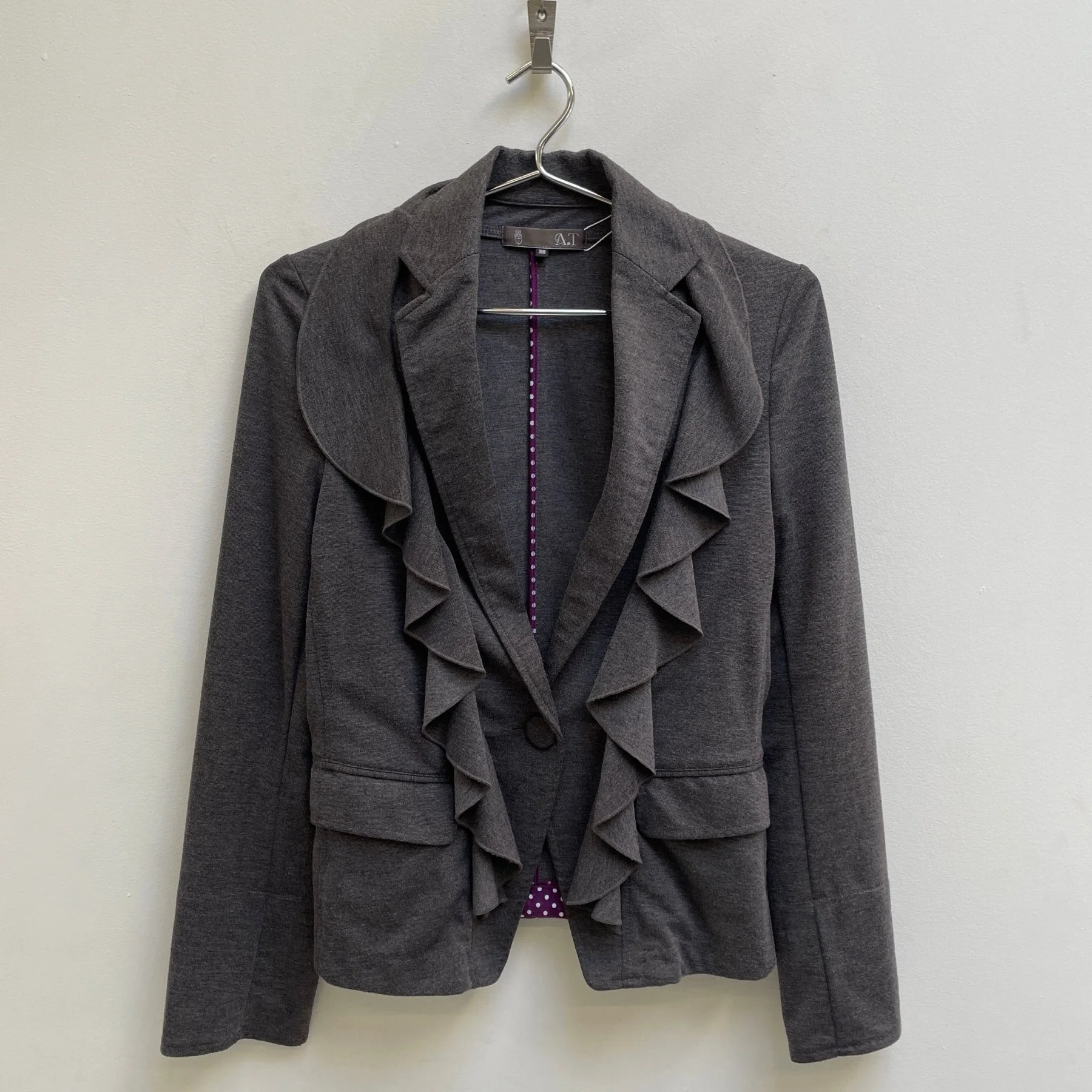 00s Atsuro Tayama Ruffle Trim Blazer