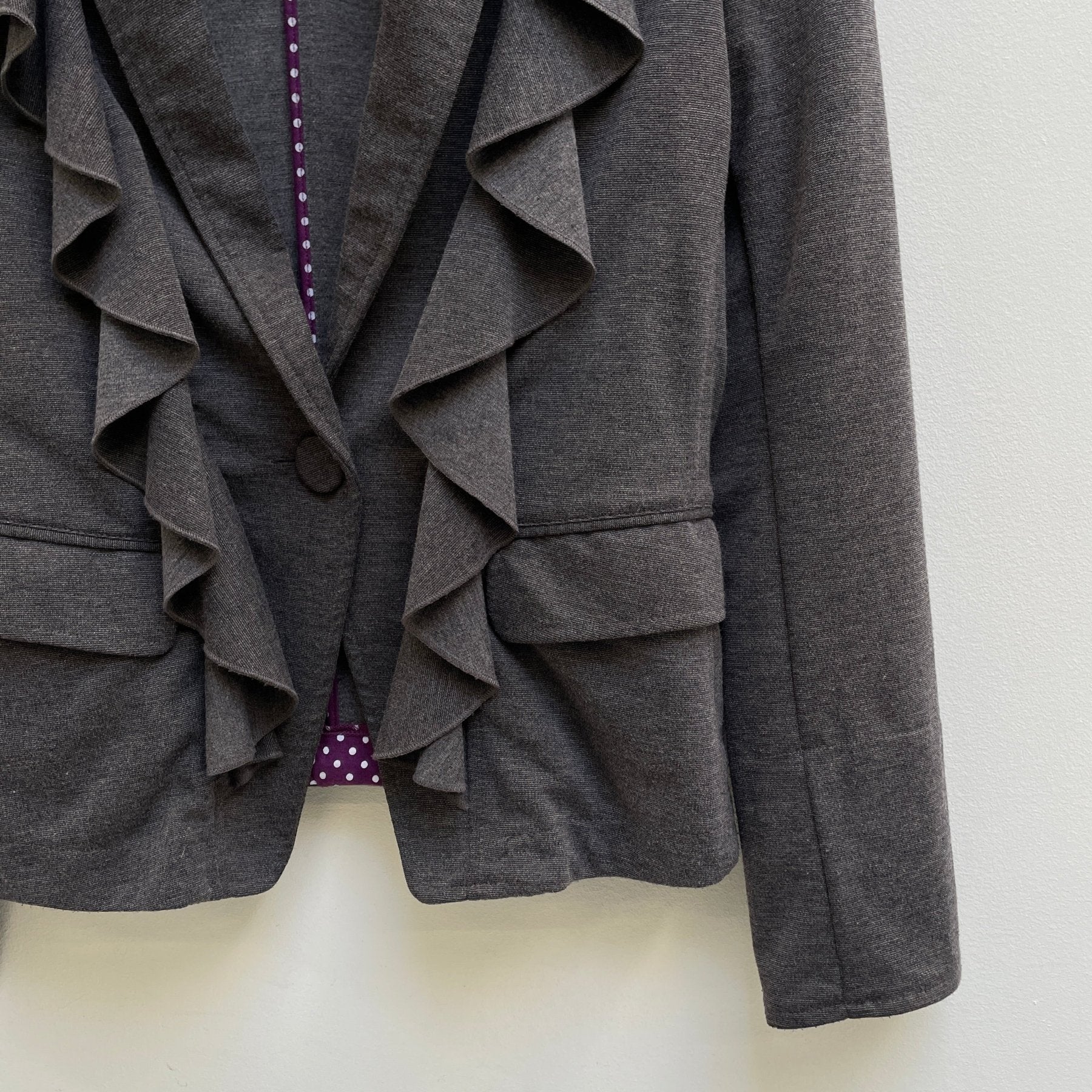 00s Atsuro Tayama Ruffle Trim Blazer - Image 6