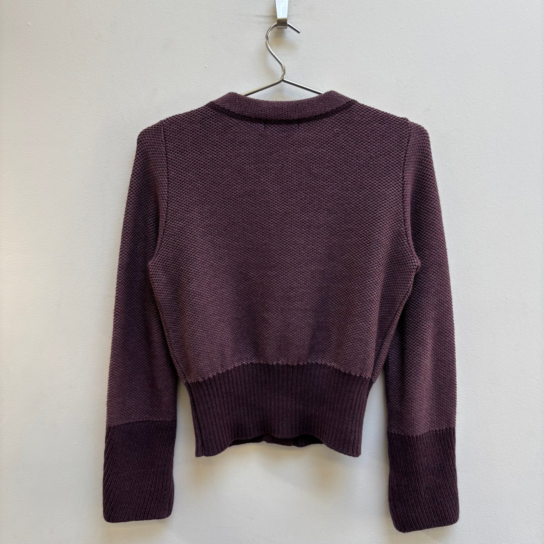 00s Atsuro Tayama Wool Knit Cropped Cardigan - Image 2