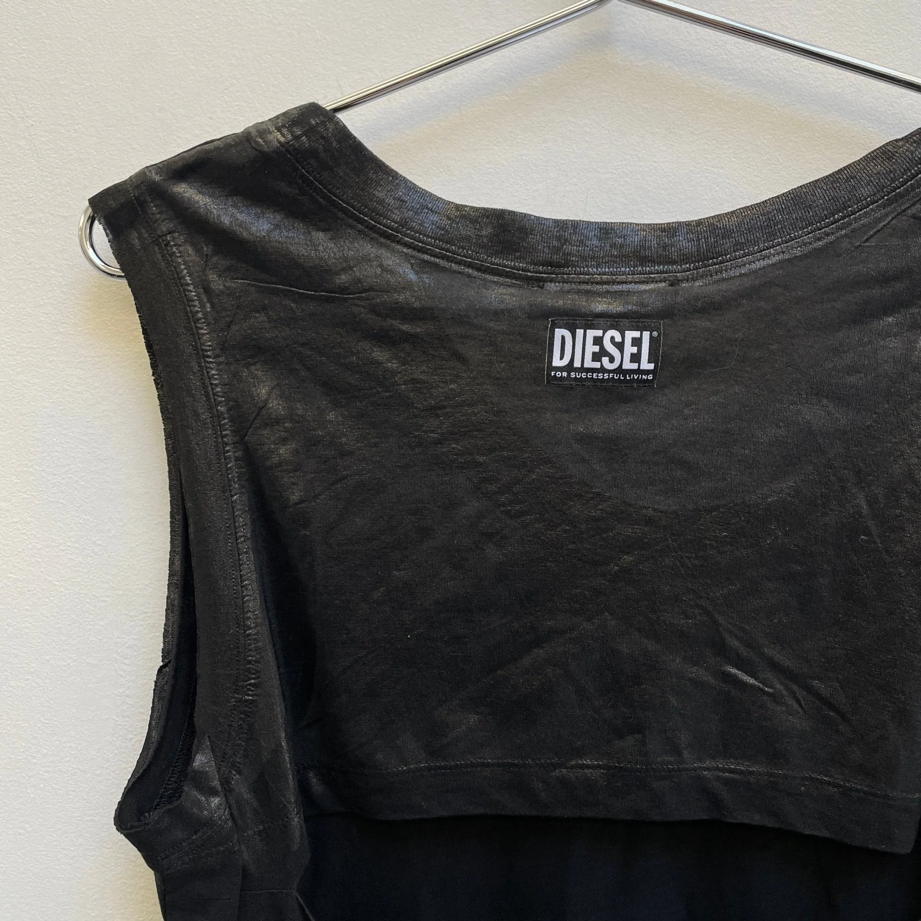 00s Diesel Wax Print Tank Dress - Image 7