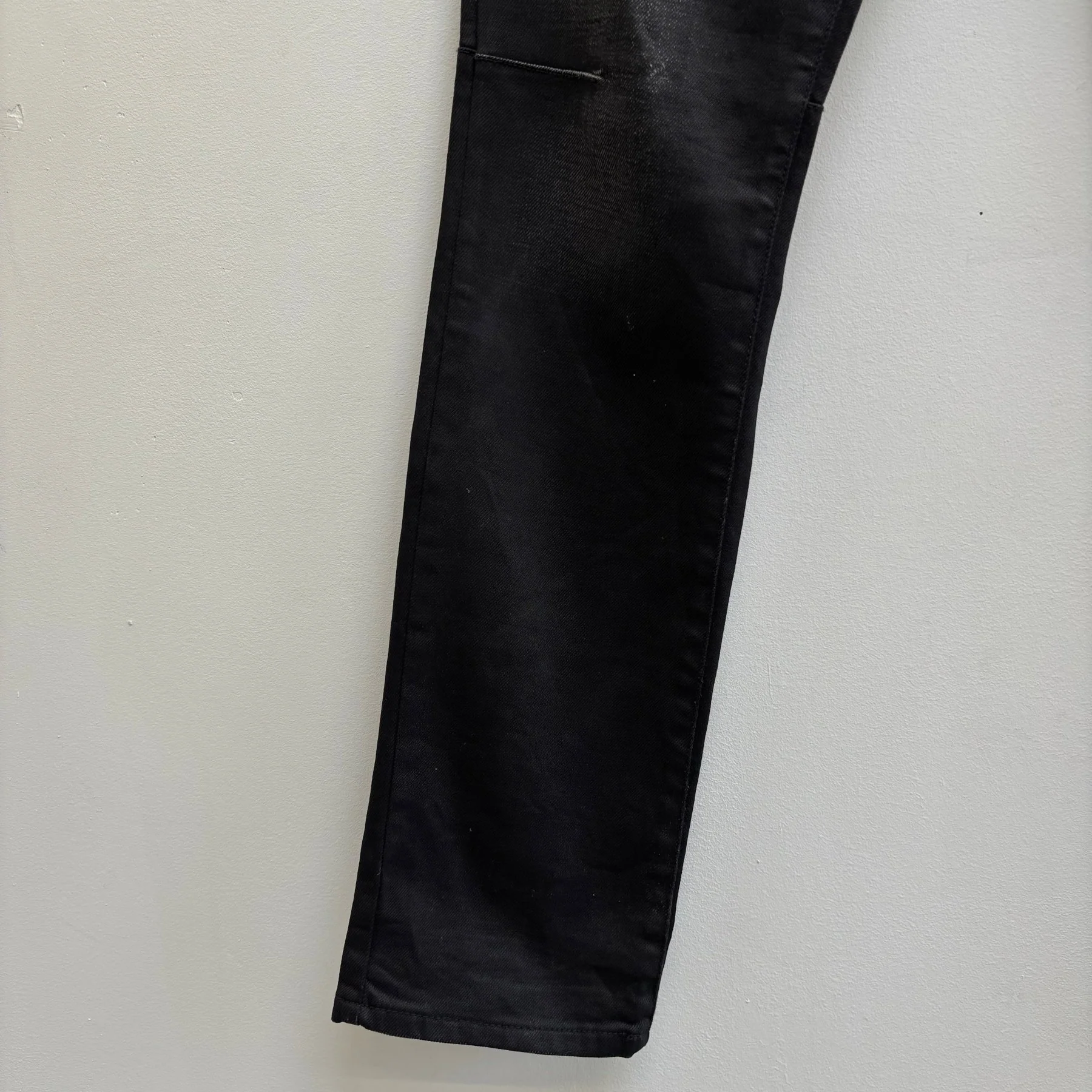 00s Dirk Bikkembergs Distressed Waxed Skinny Jeans - Image 8