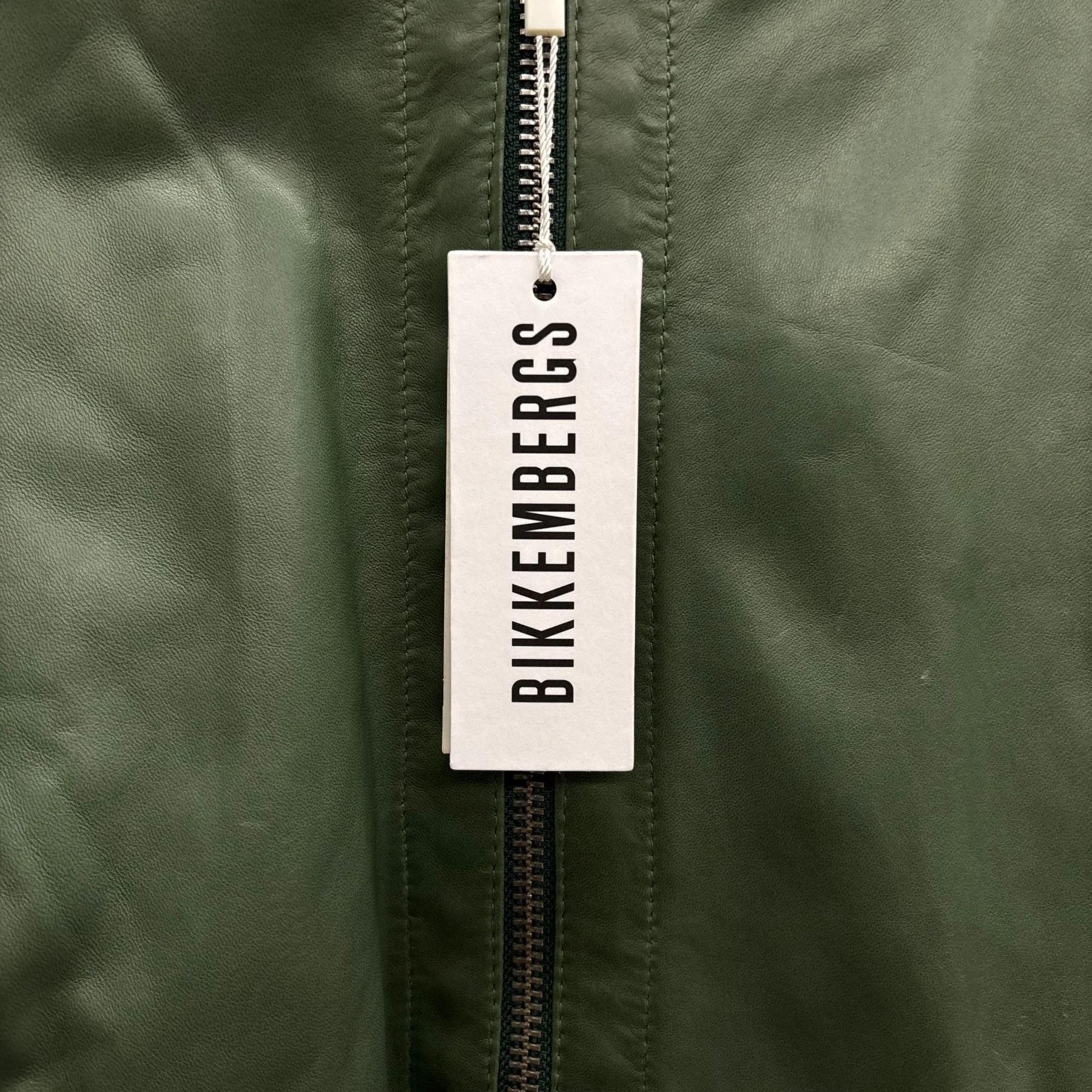 00s Dirk Bikkembergs Green Leather Biker Jacket - Image 13