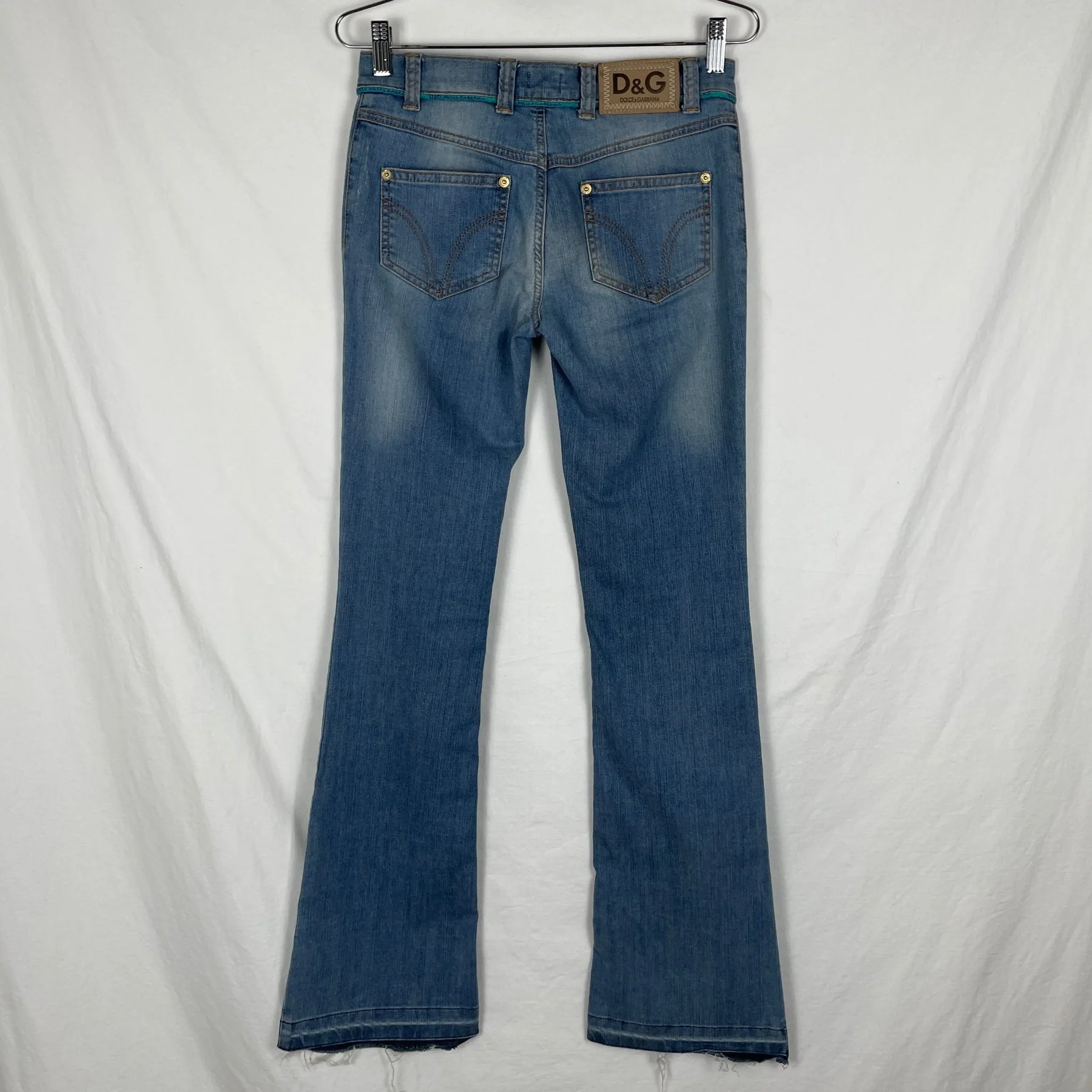 00s Dolce & Gabbana Cargo Pocket Boot Cut Jeans - Image 2