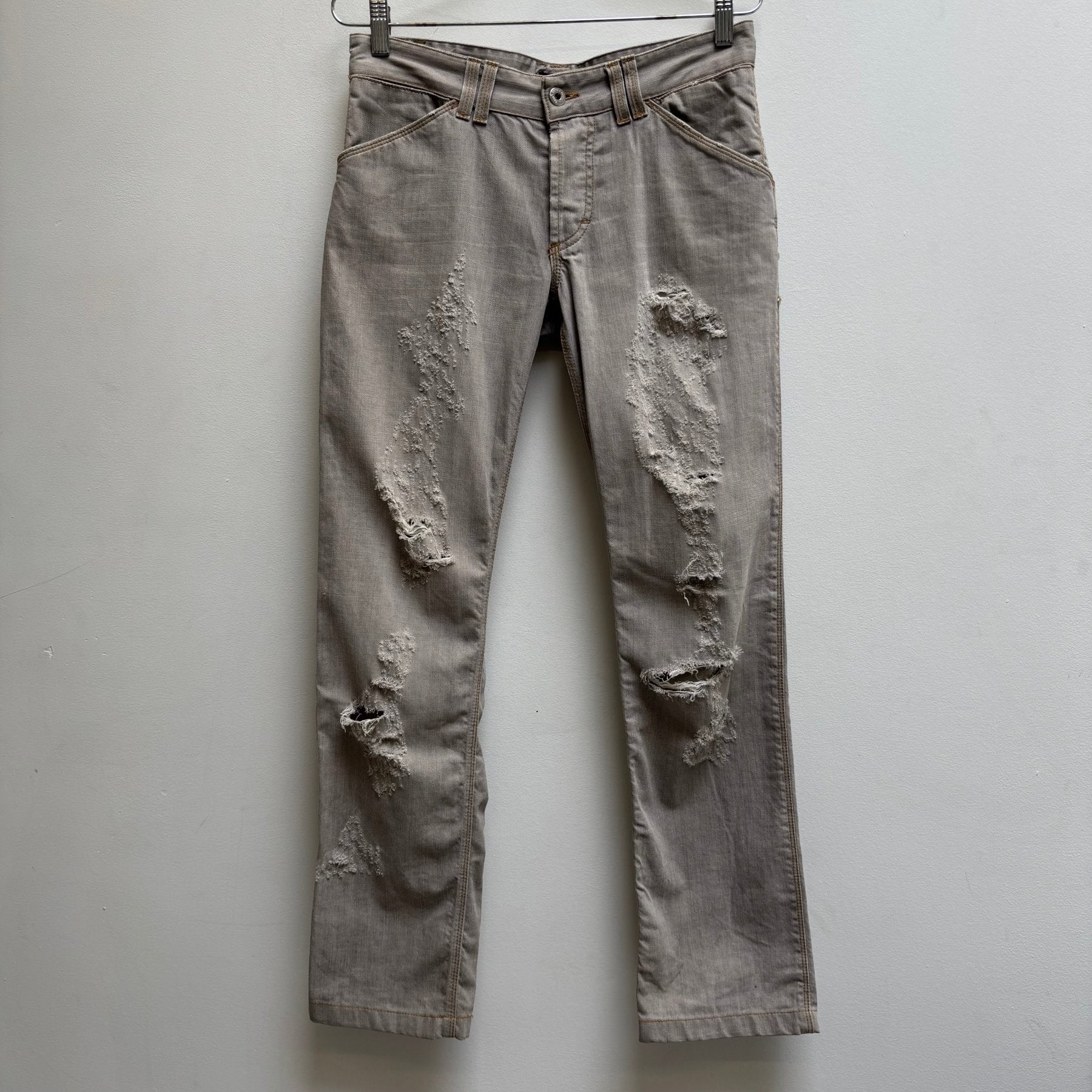 00s Dolce & Gabbana Distressed Ripped Jeans