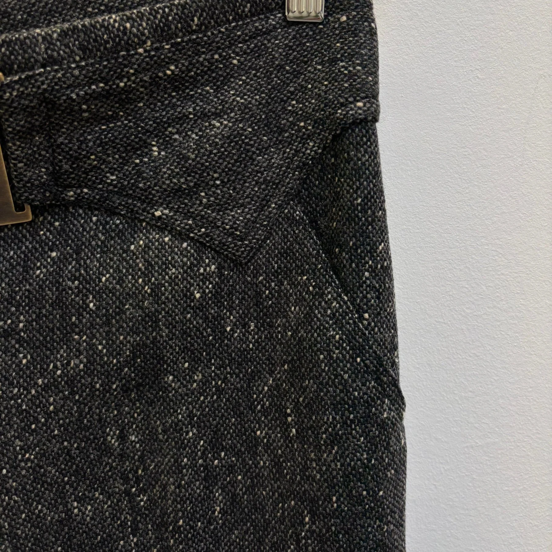 00s Dolce & Gabbana Low Rise Tweed Pants - Image 6