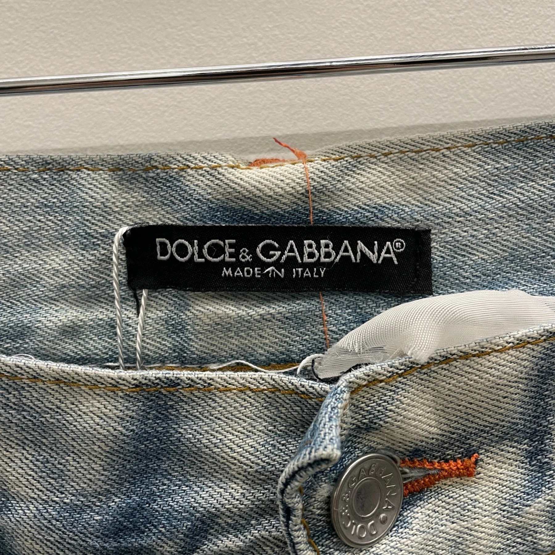 00s Dolce & Gabbana Maxi Zip Lightwash Denim - Image 12
