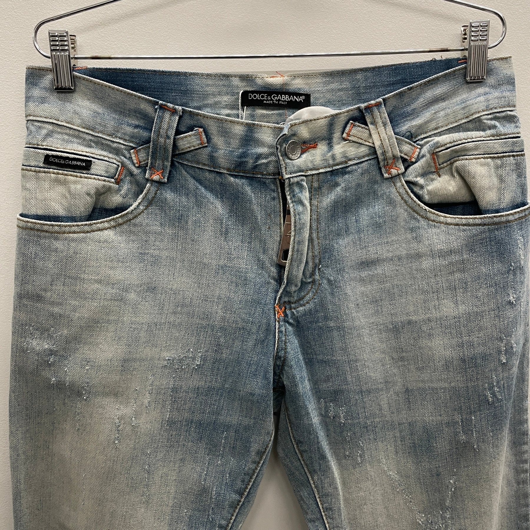 00s Dolce & Gabbana Maxi Zip Lightwash Denim - Image 3