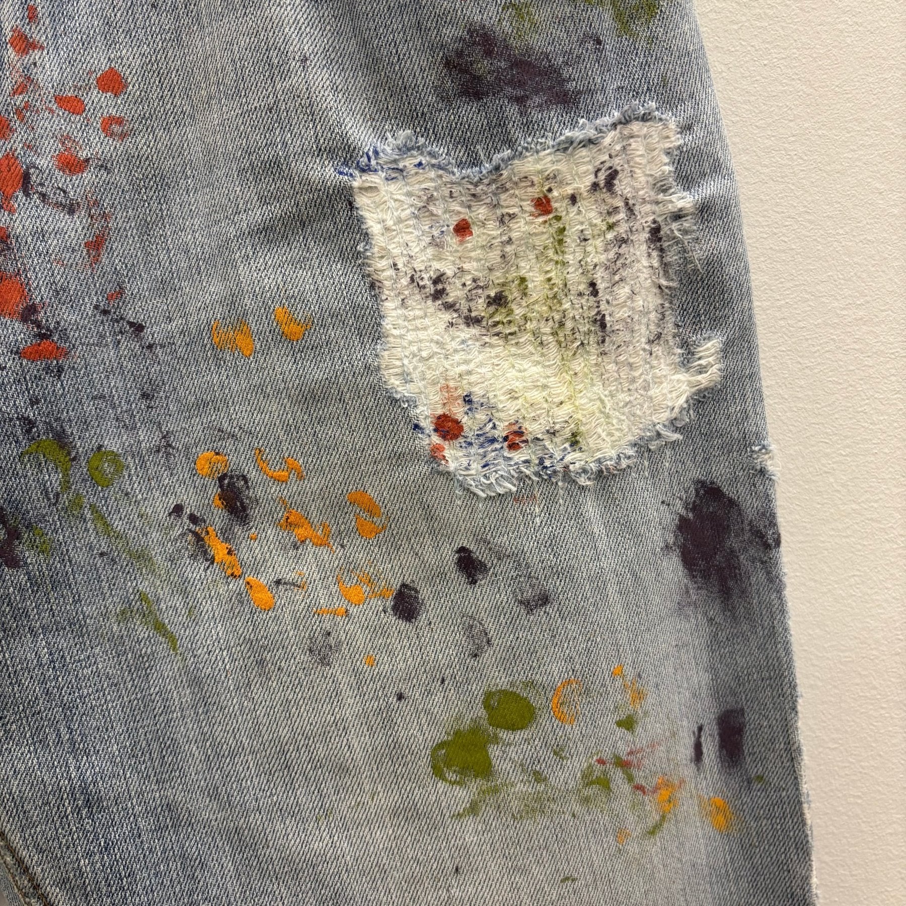 00s Dolce & Gabbana Paint Splattered Distressed Jeans - Image 8