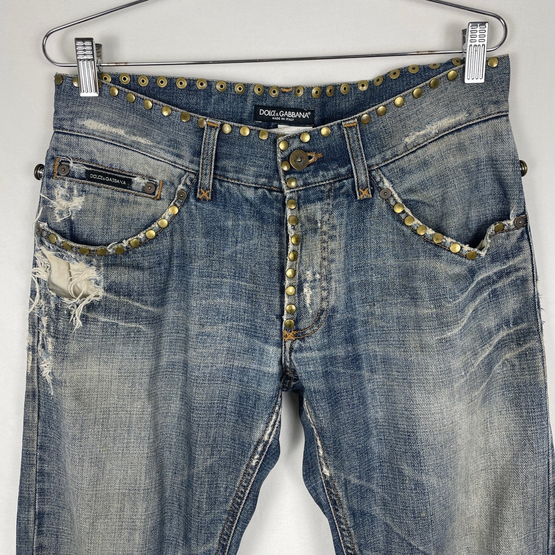 00s Dolce & Gabbana Studded Jeans - Image 3