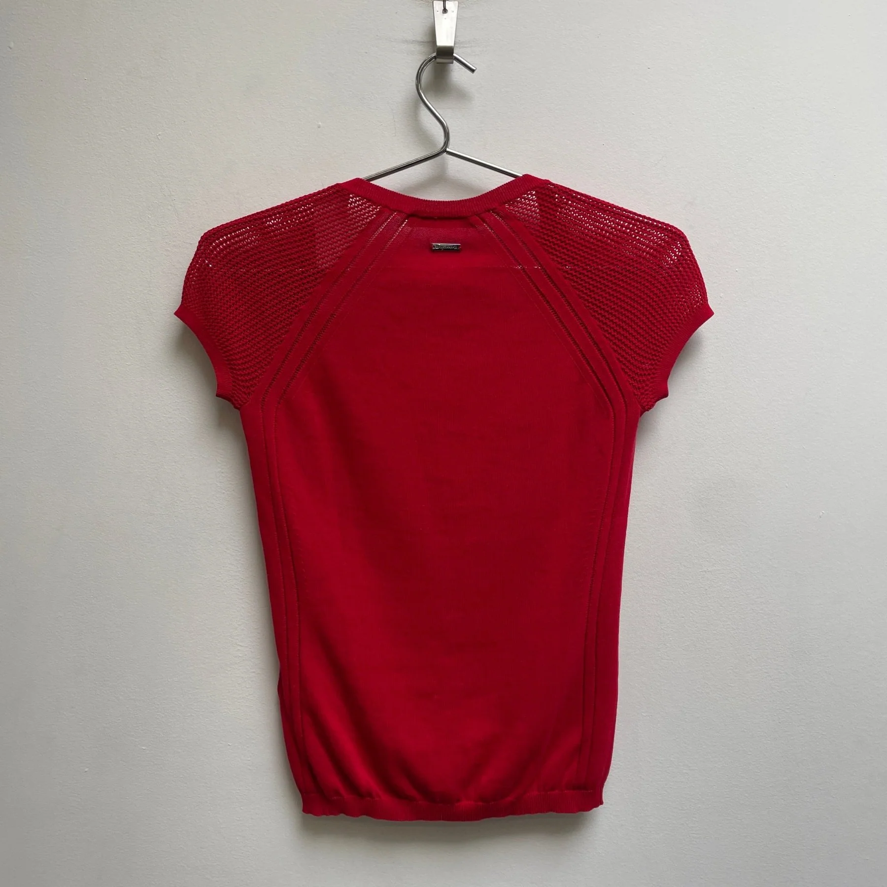 00s Dsquared2 Knit Mesh Sleeve T-Shirt - Image 2
