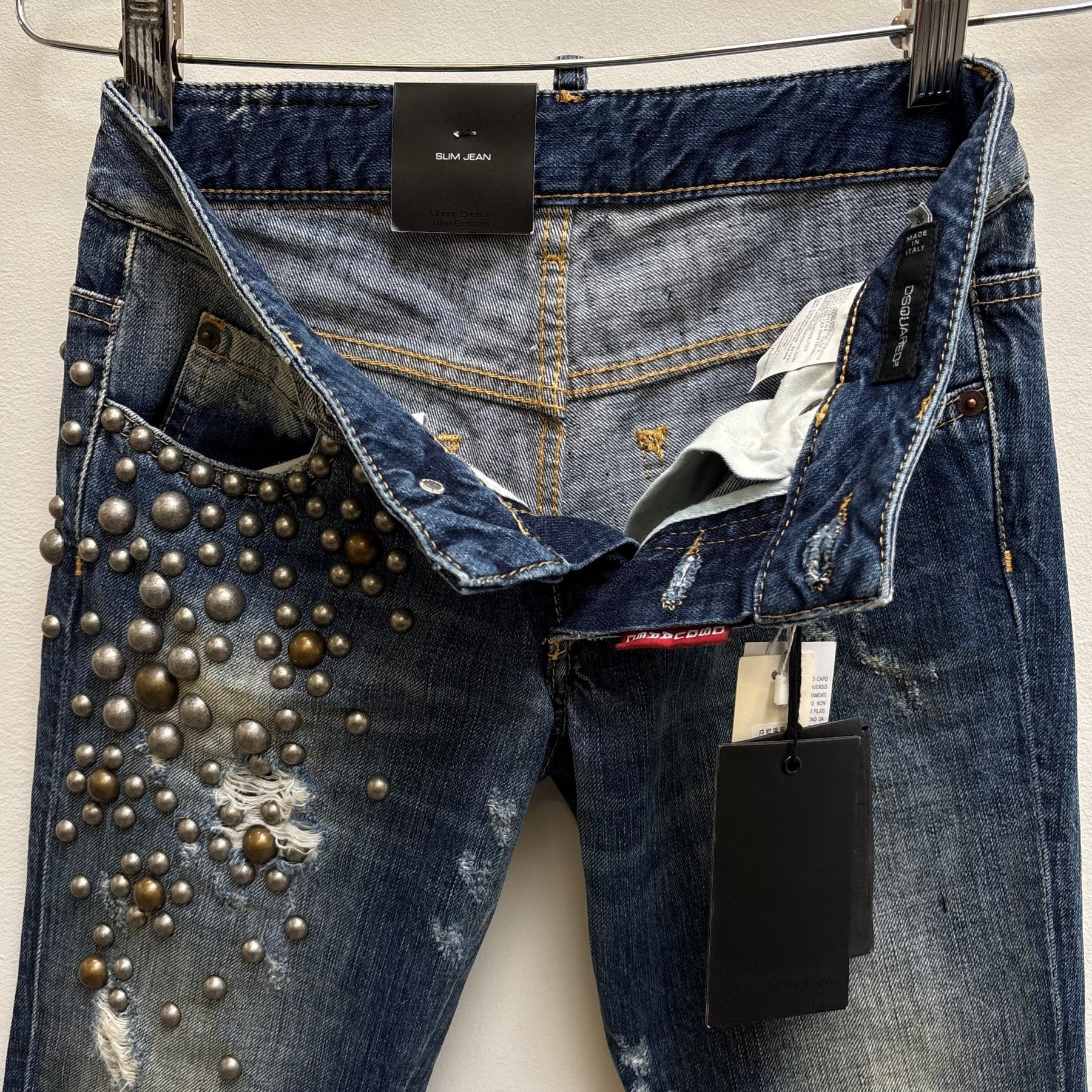 00s Dsquared2 Studded Slim Jeans - Image 16