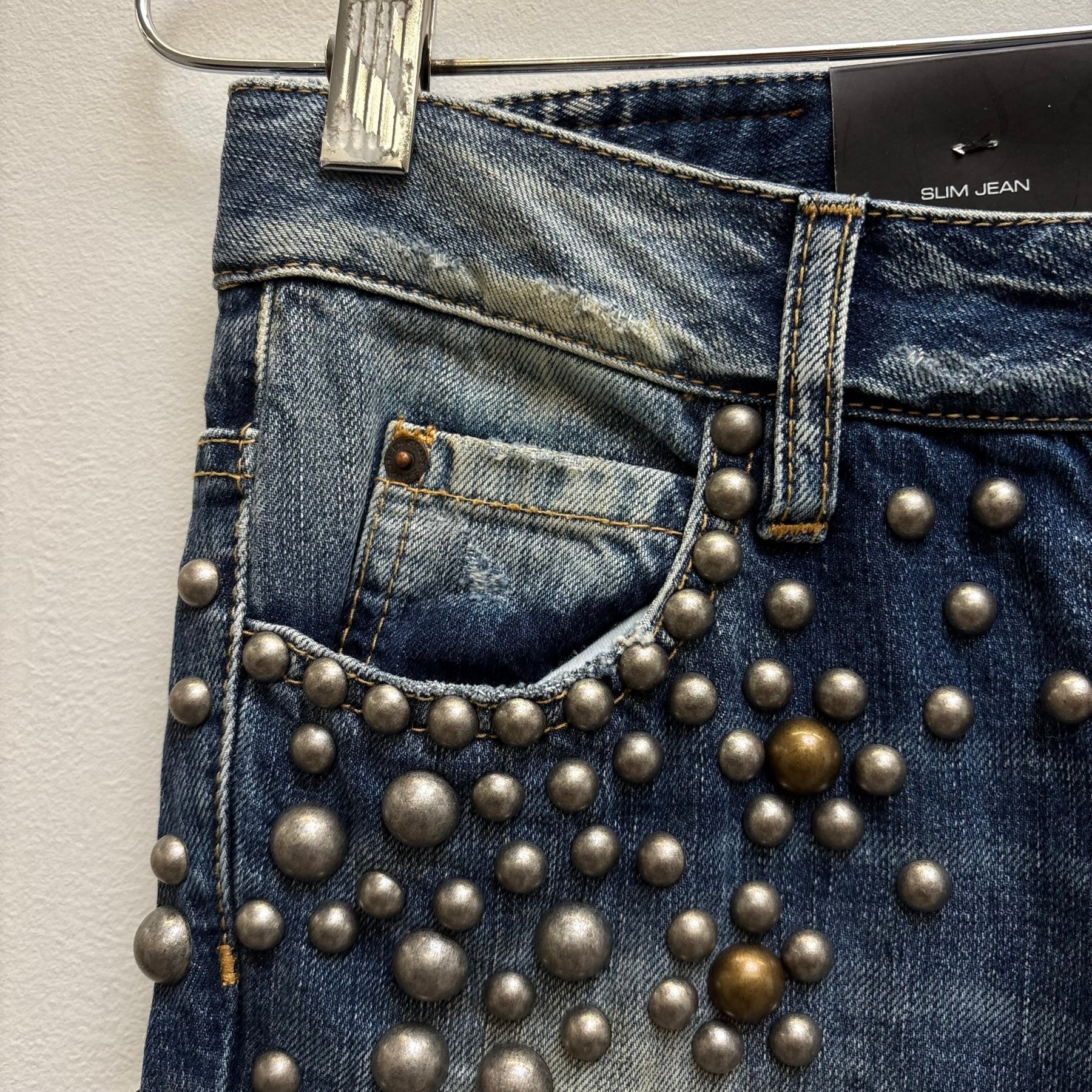 00s Dsquared2 Studded Slim Jeans - Image 4