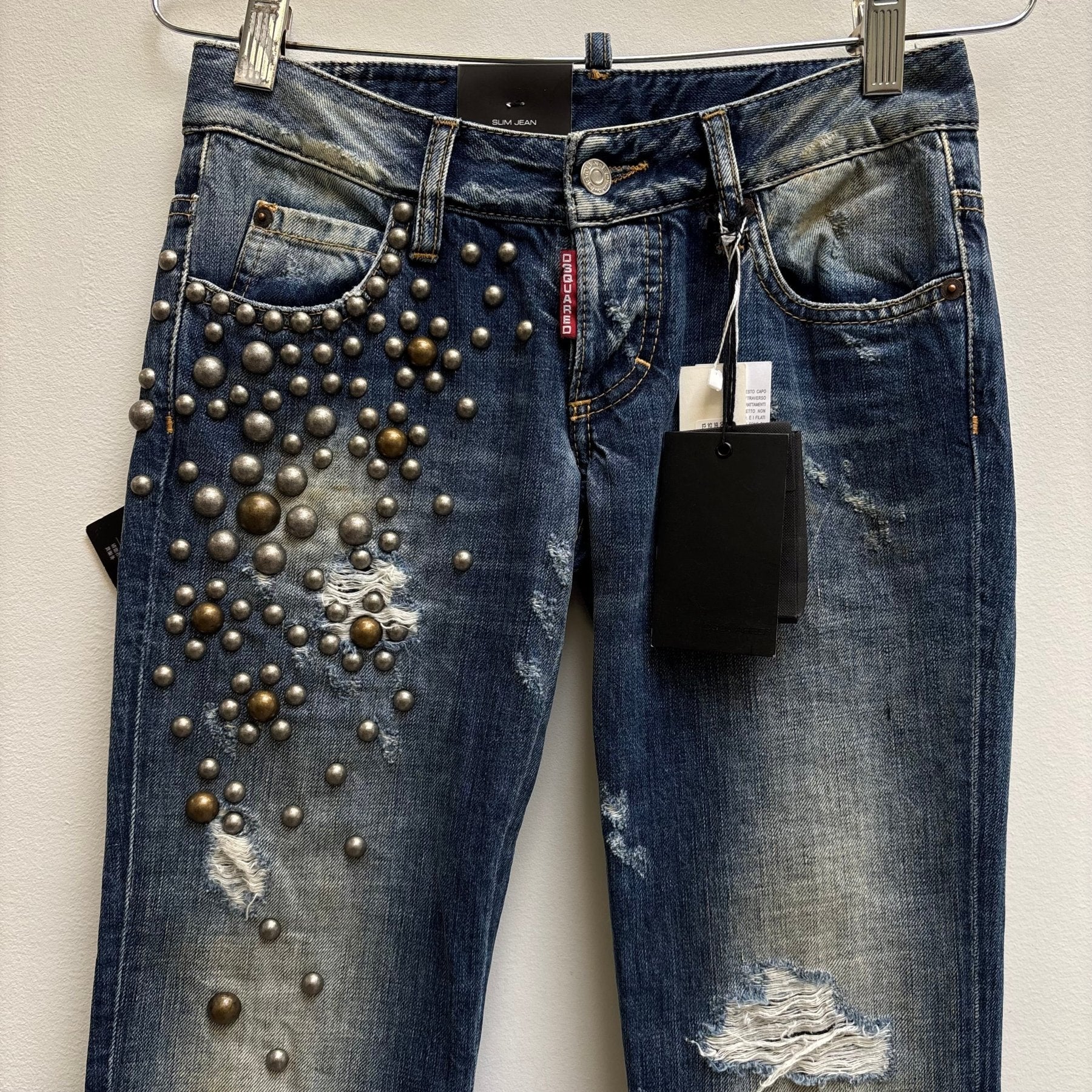 00s Dsquared2 Studded Slim Jeans - Image 6