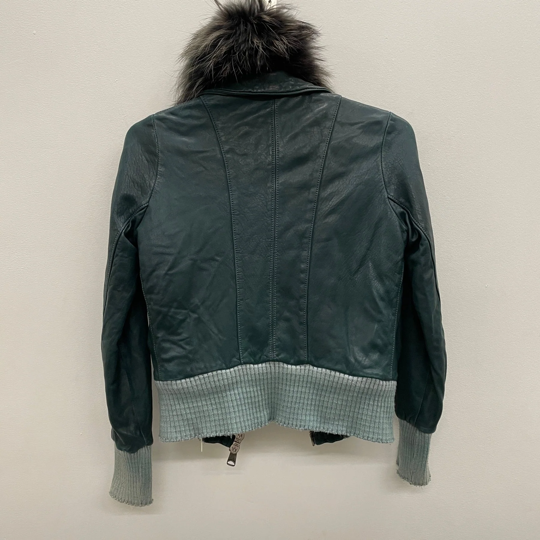 00s Giorgio Brato Cropped Fur Collar Jacket - Image 2