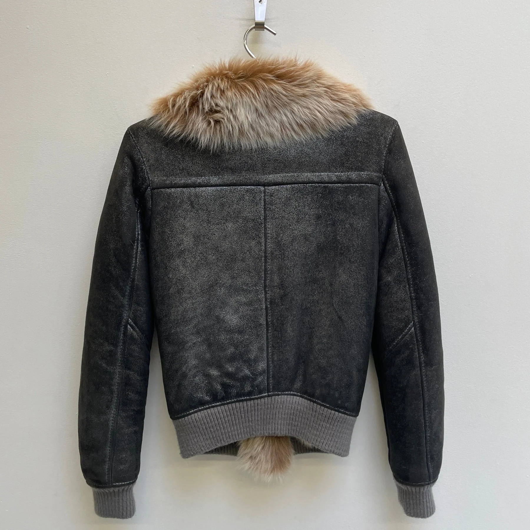 00s Giorgio Brato Metallic Shearling Jacket - Image 2