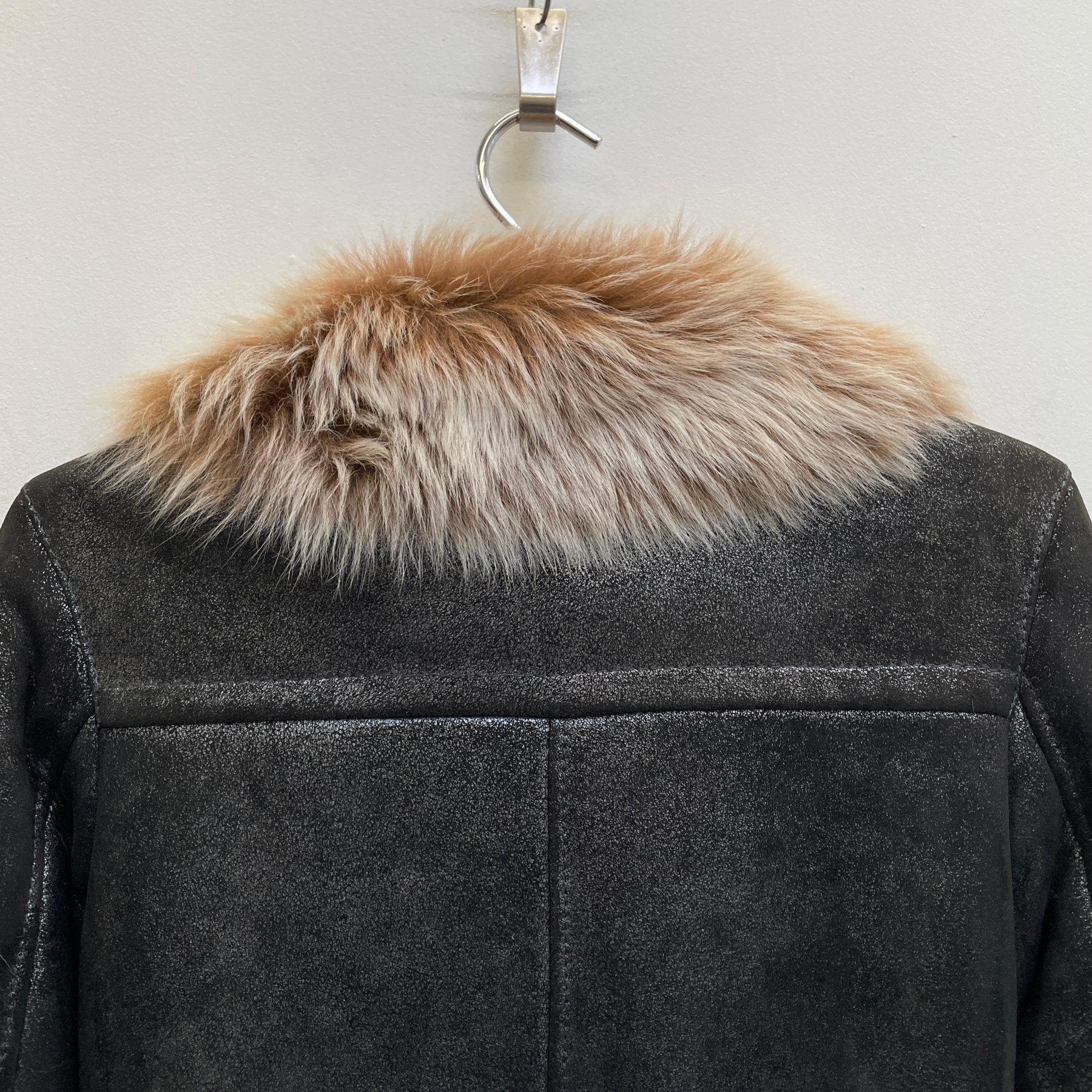 00s Giorgio Brato Metallic Shearling Jacket - Image 5