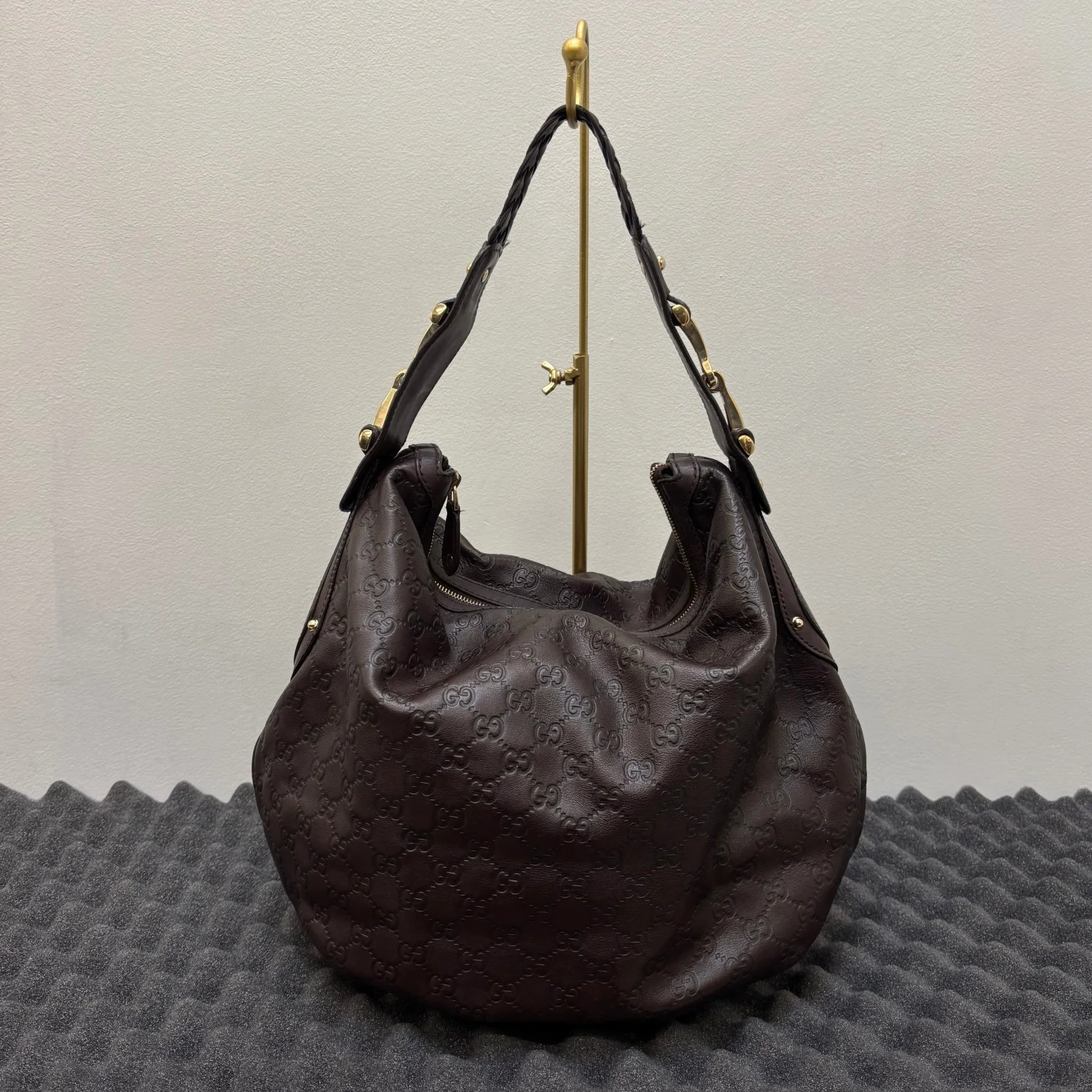 00s Gucci Guccissima Large Leather Hobo Bag