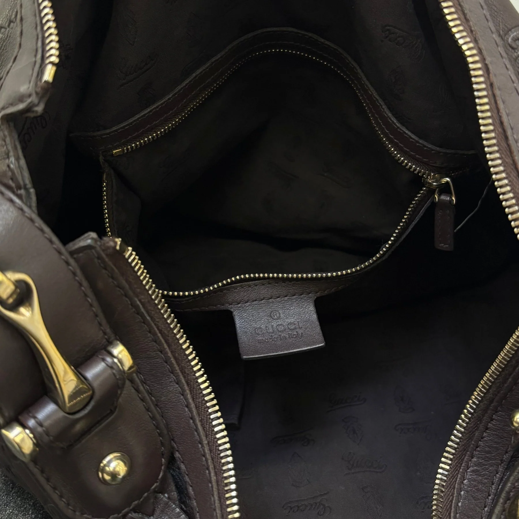 00s Gucci Guccissima Large Leather Hobo Bag - Image 12