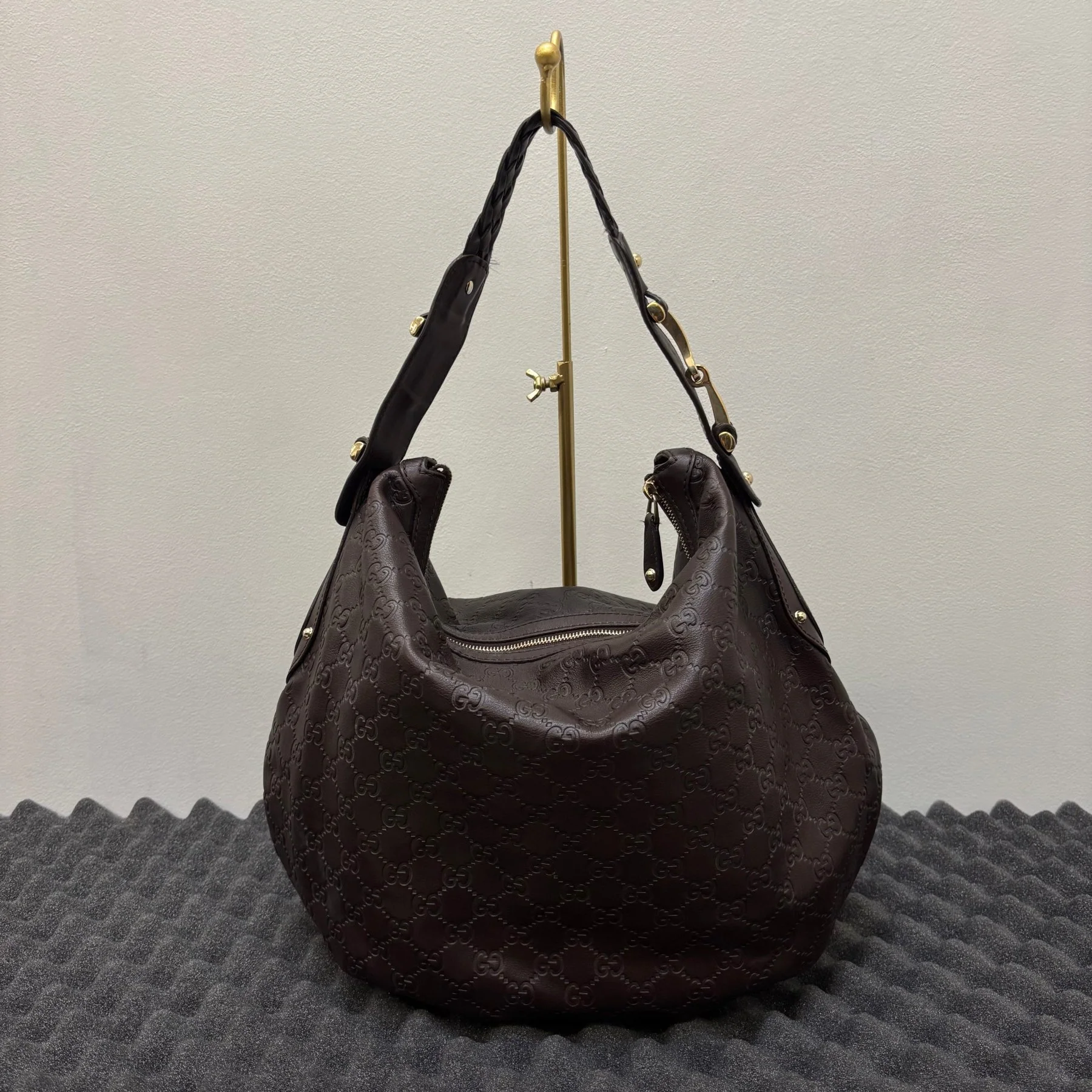 00s Gucci Guccissima Large Leather Hobo Bag - Image 2