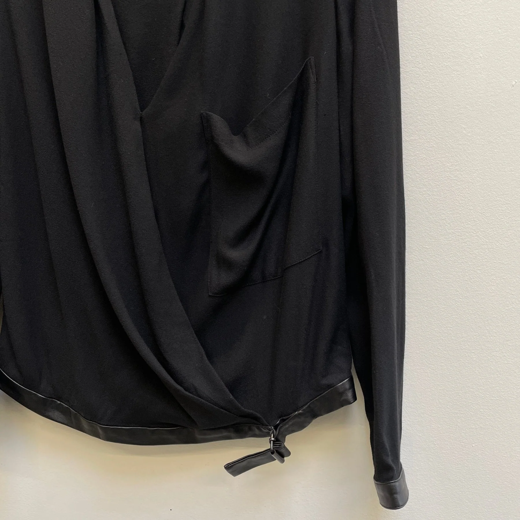 00s Helmut Lang (Lang Era) Leather Belt Blouse - Image 4