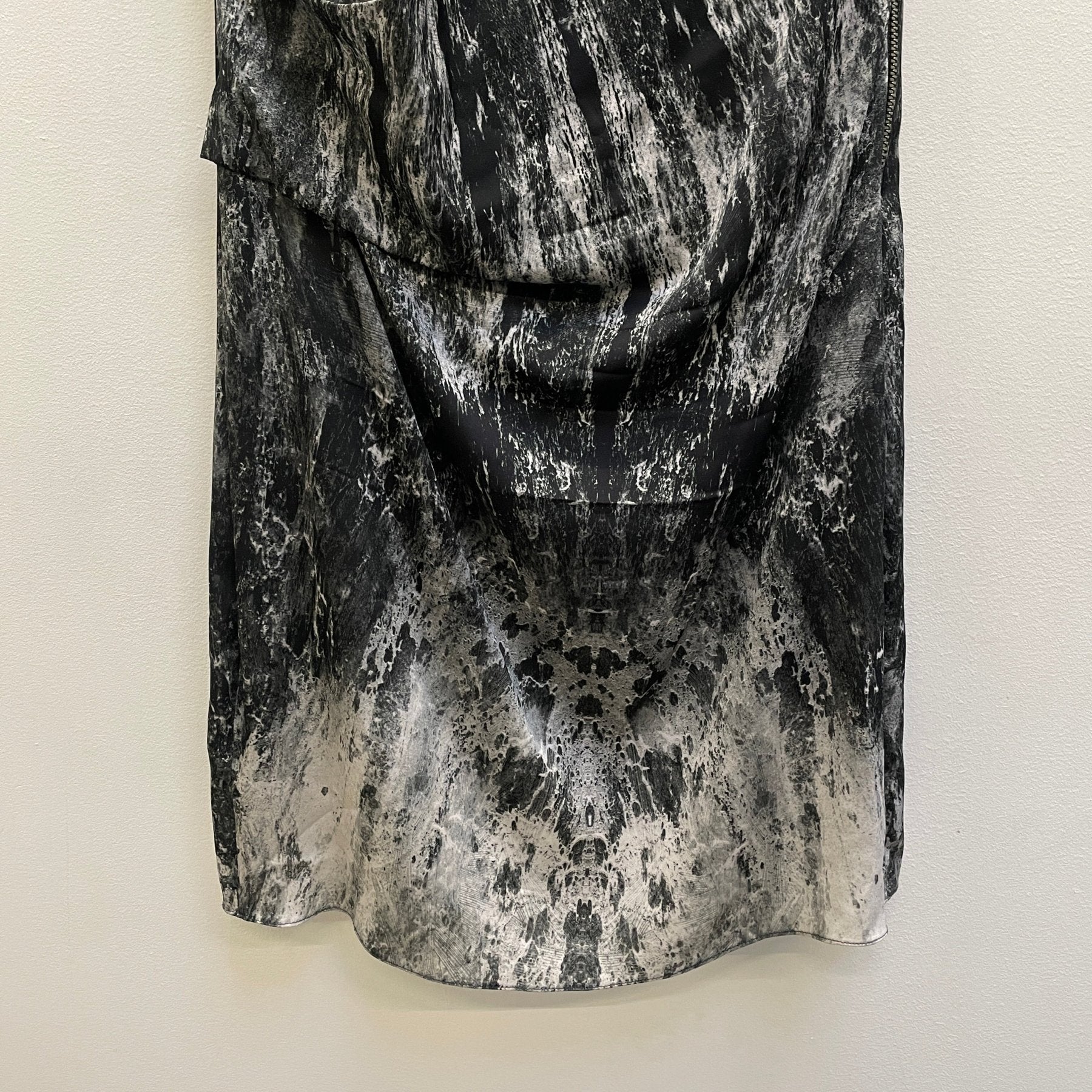 00s Helmut Lang (Lang Era) Marbled Print Dress - Image 5