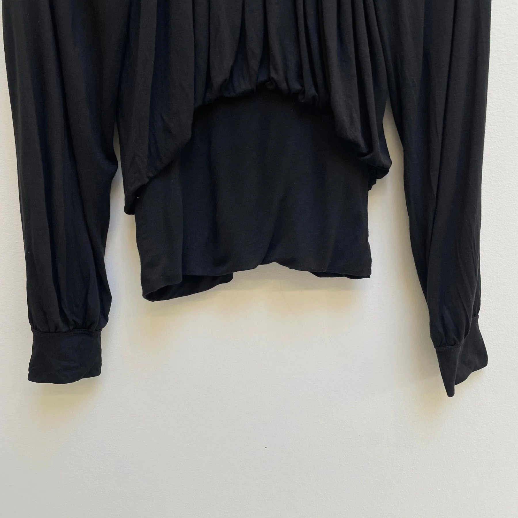 00s Hussein Chalayan Gathered Longsleeve Top - Image 4