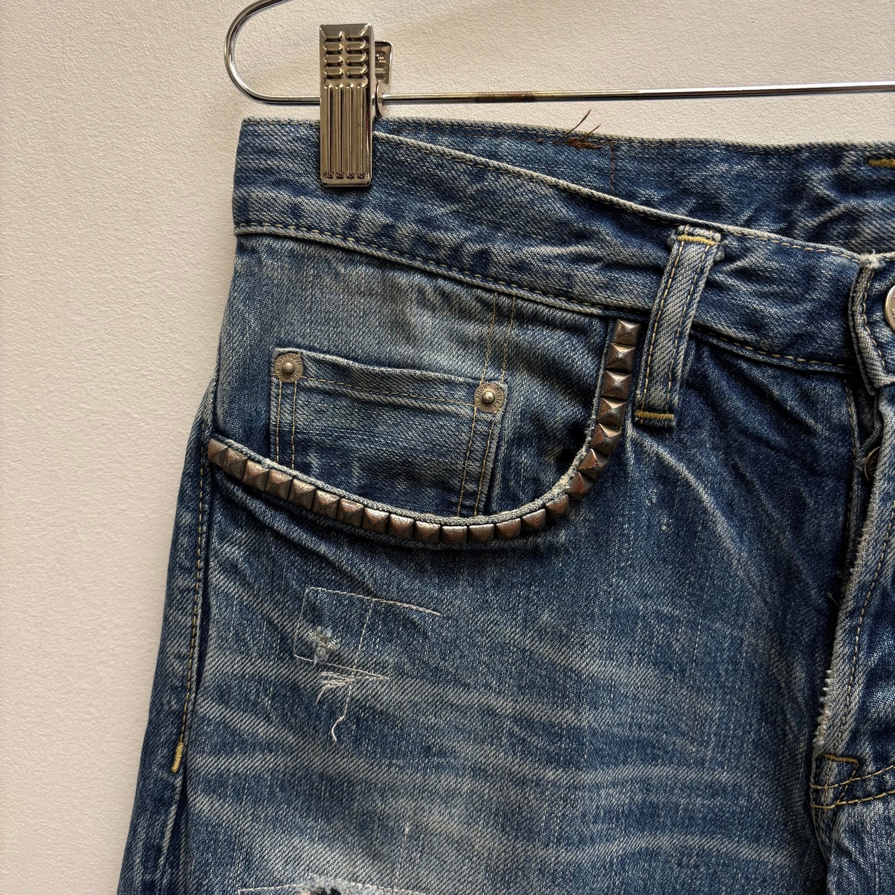 00s Hysteric Glamour Distressed Stitched Jeans - Image 6