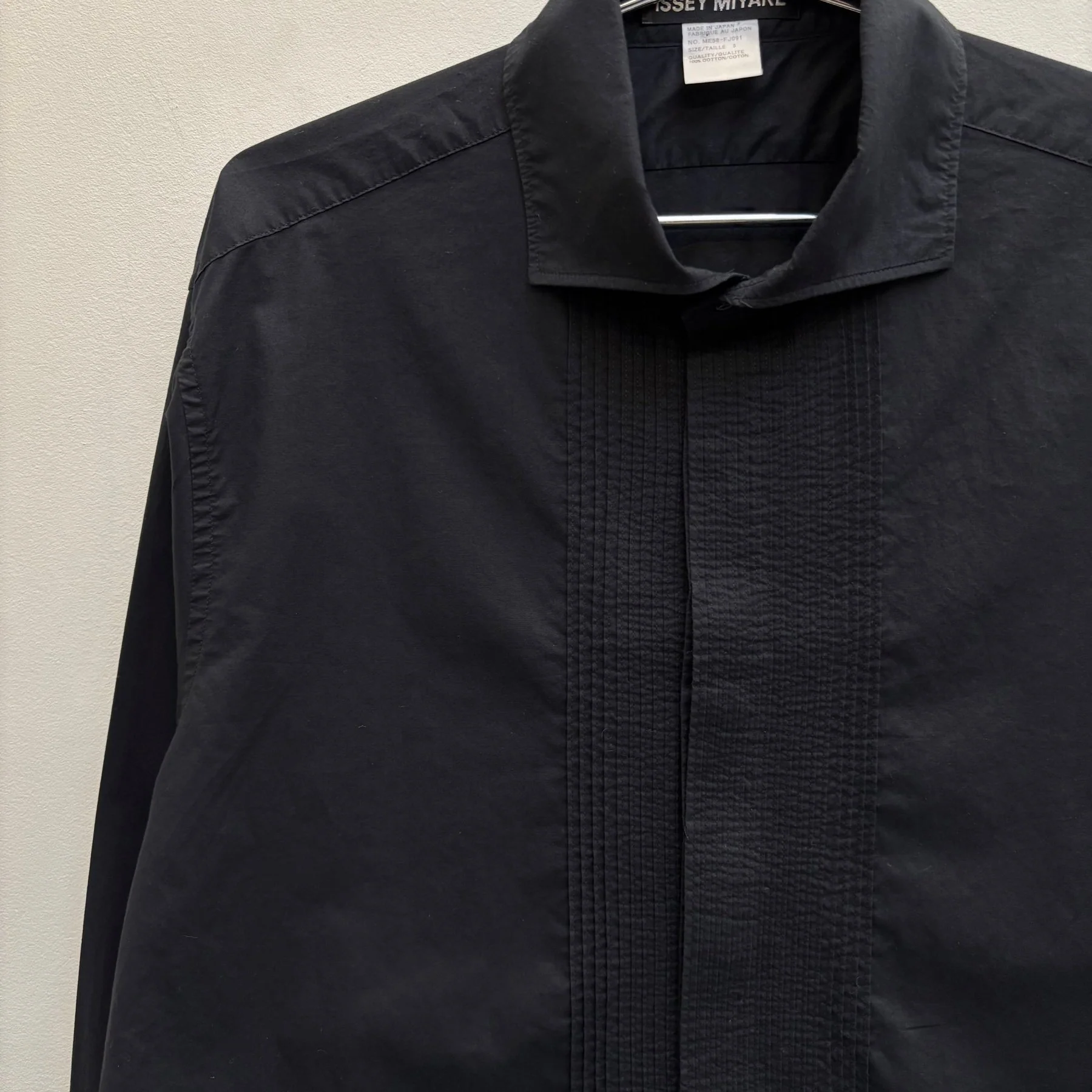 00s Issey Miyake Pleated Front Button Up Blouse - Image 4