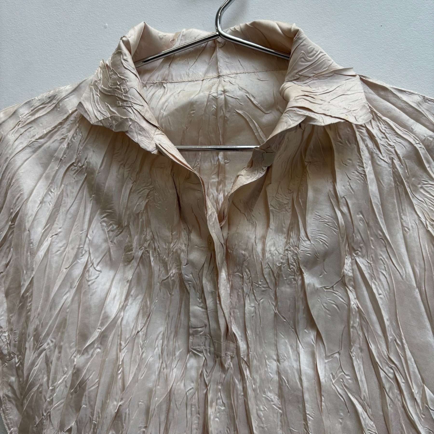 00s Issey Miyake Pleats Please Crinkled Polo T-Shirt - Image 4