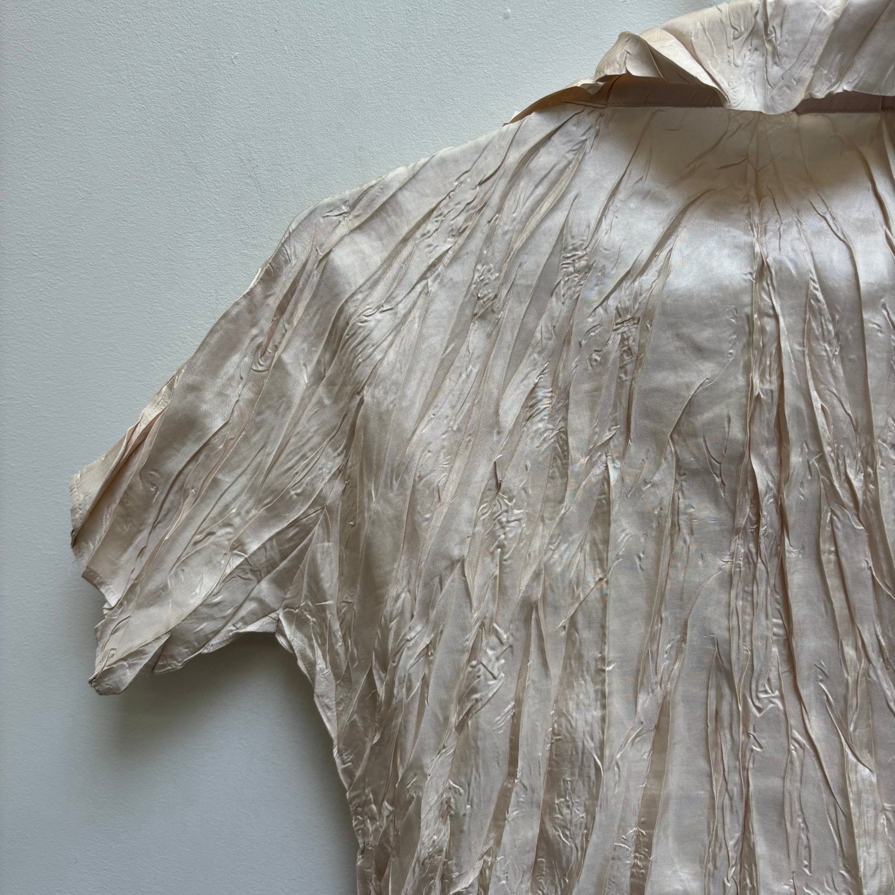 00s Issey Miyake Pleats Please Crinkled Polo T-Shirt - Image 7