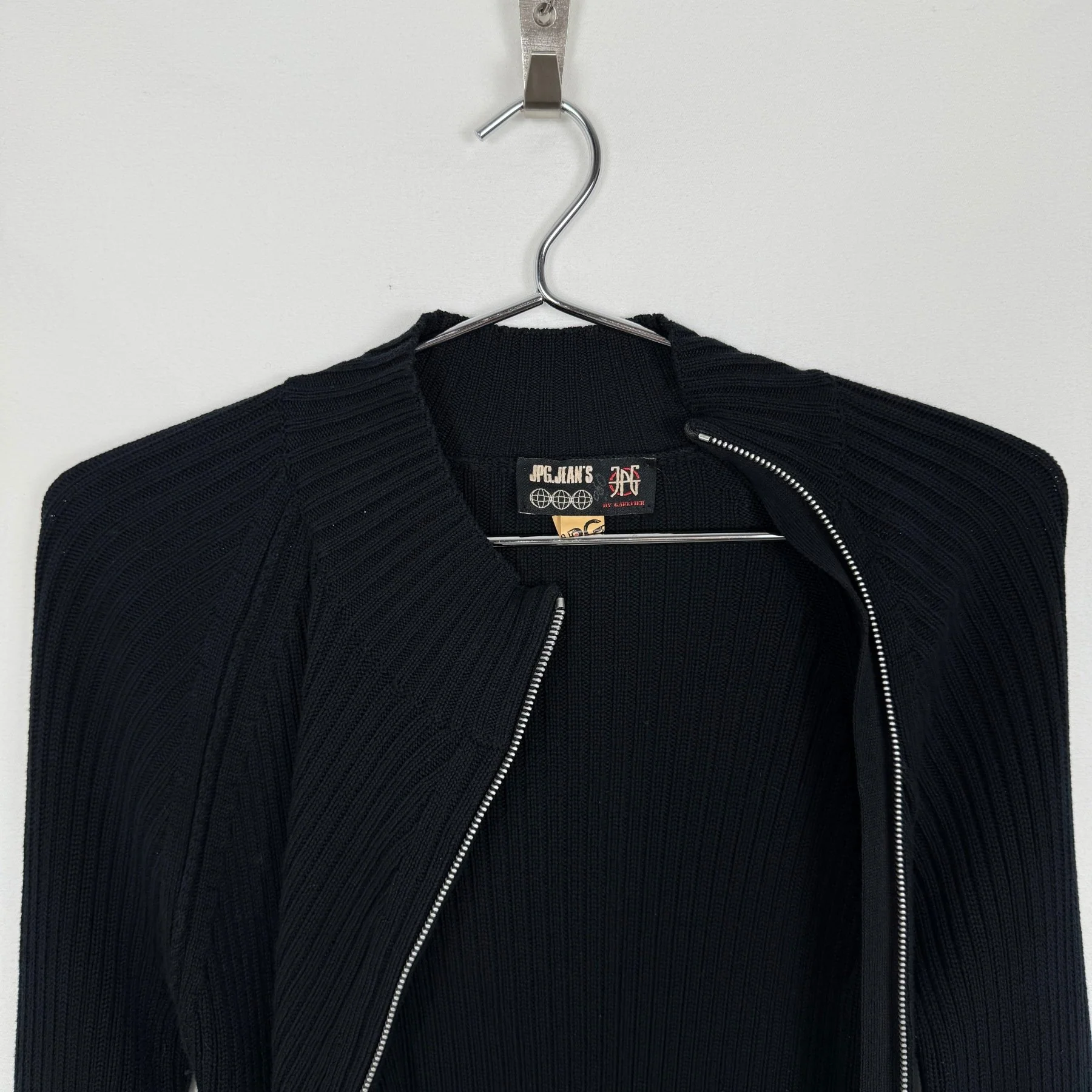00s Jean Paul Gaultier Asymetric Zip Up Sweater - Image 8