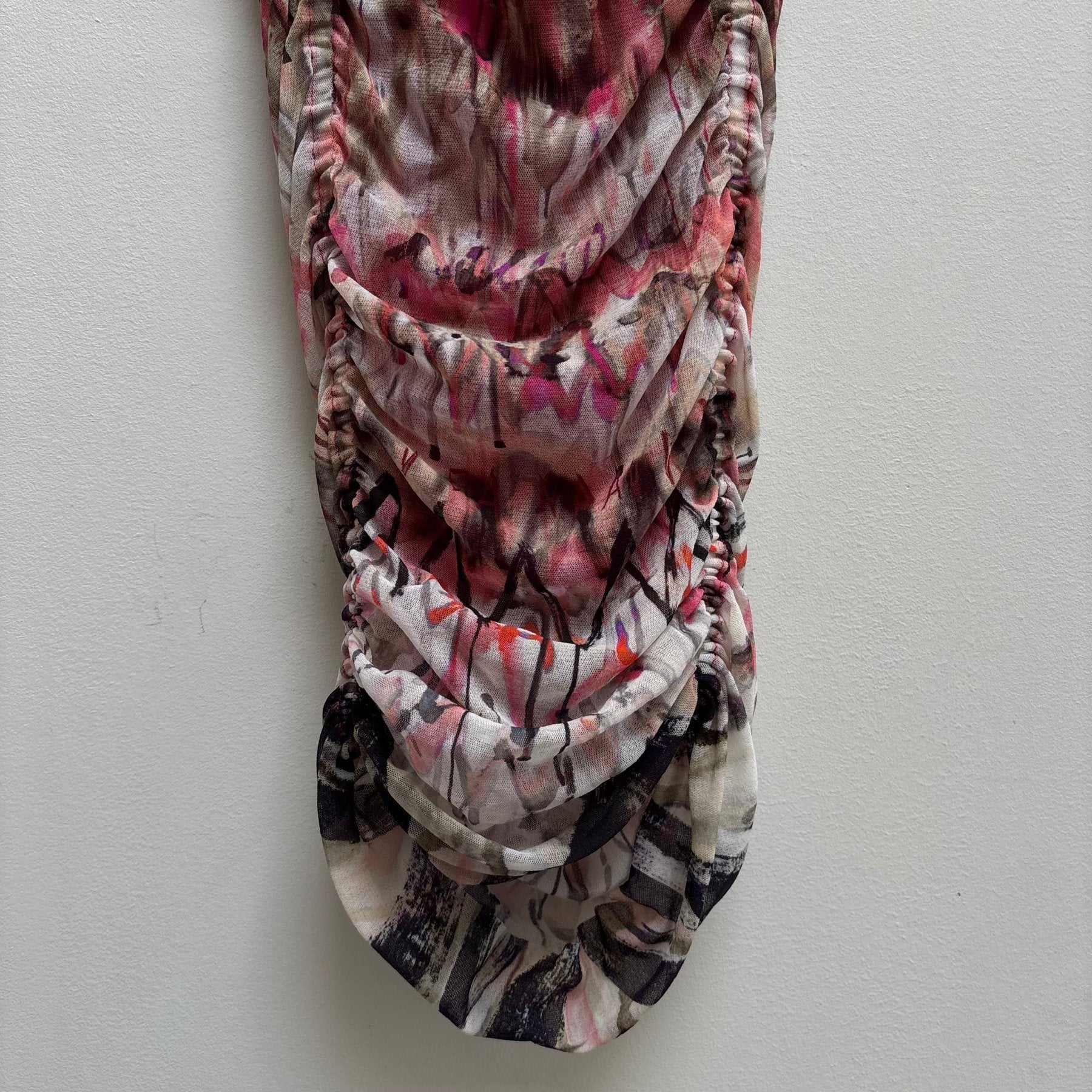00s Jean Paul Gaultier Ruched Printed Maxi Skirt - Image 4