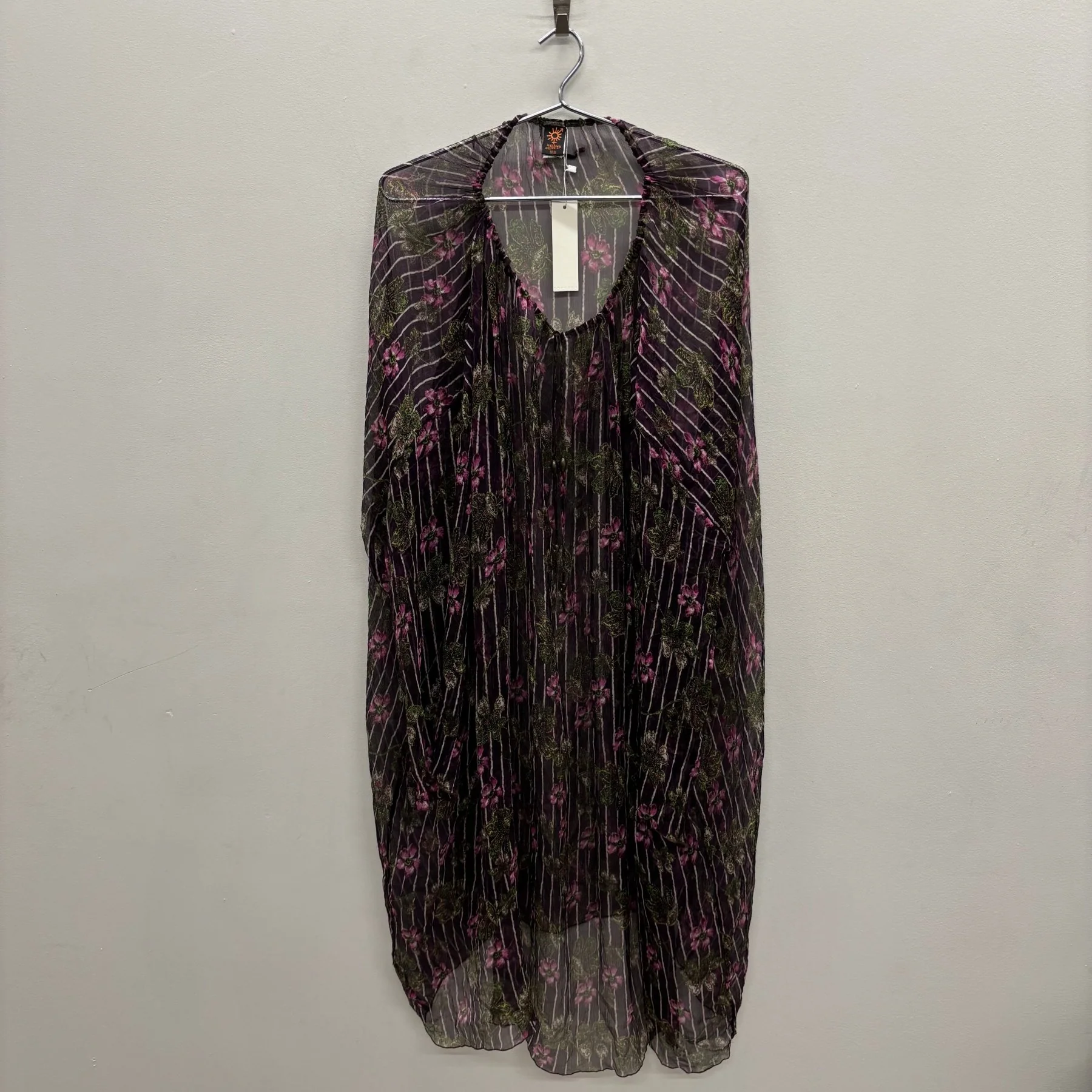 00s Jean Paul Gaultier Soleil Sheer Floral Cover Up Dress