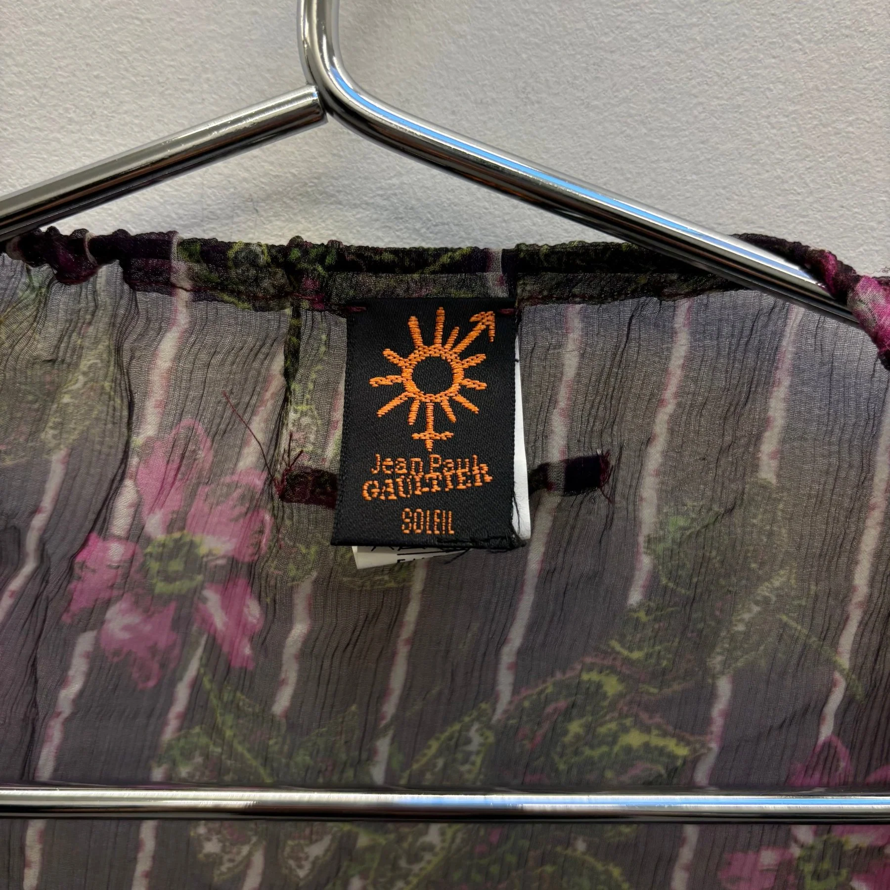 00s Jean Paul Gaultier Soleil Sheer Floral Cover Up Dress - Image 13