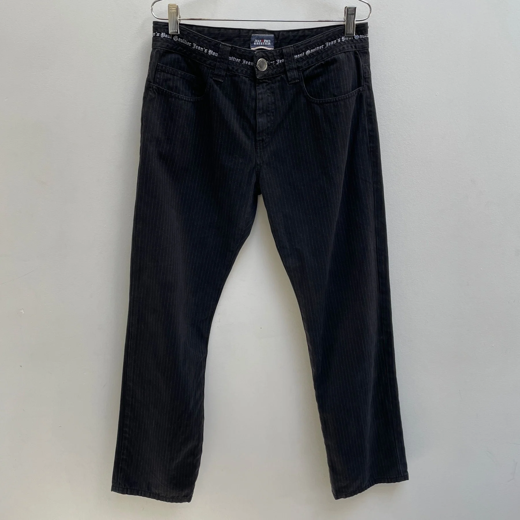 00s Jean Paul Gaultier Striped Straight Leg Jeans