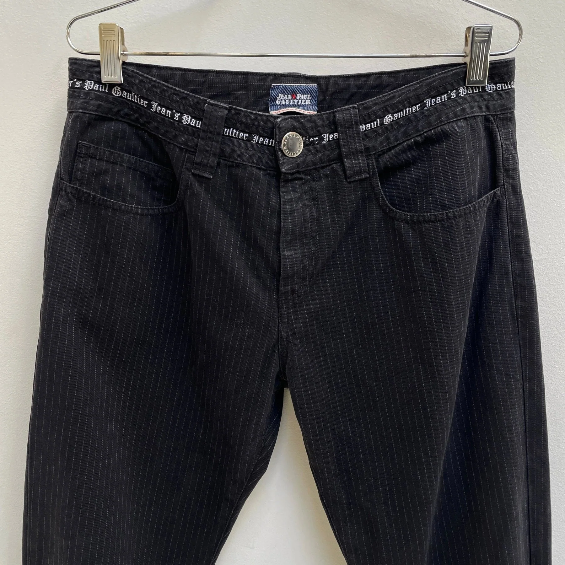 00s Jean Paul Gaultier Striped Straight Leg Jeans - Image 3