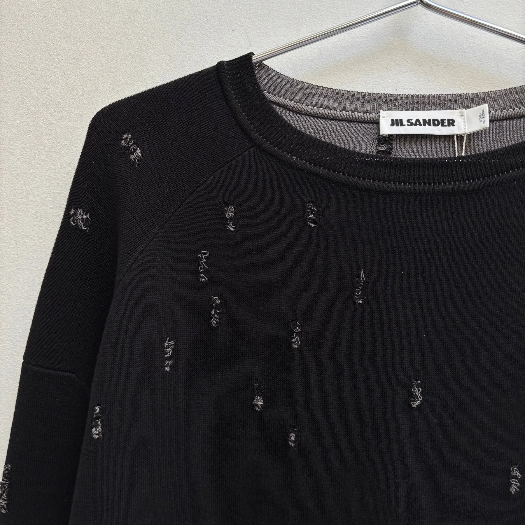 00s Jil Sander Distressed Crewneck Sweater - Image 3