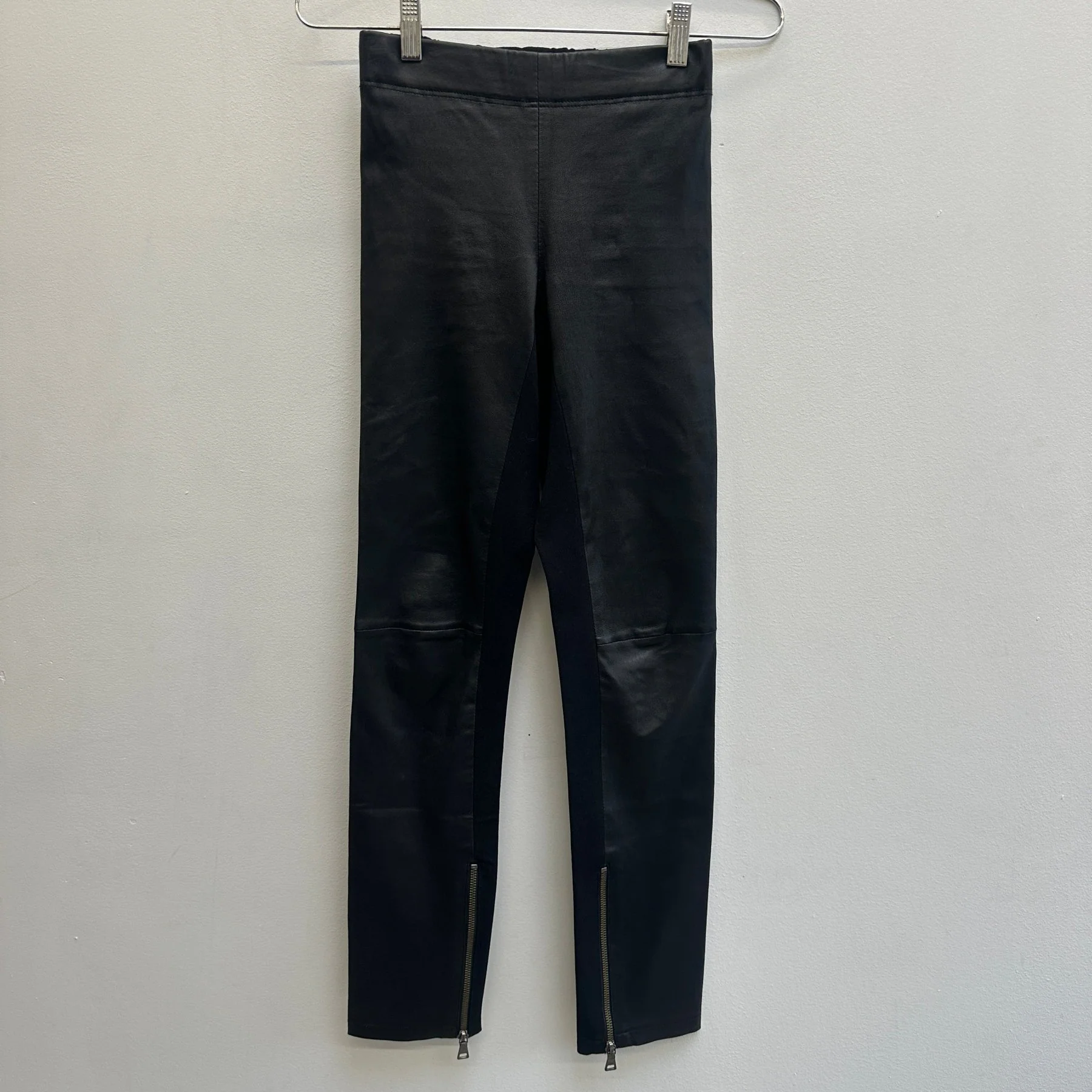 00S Joseph Leather Biker Tights