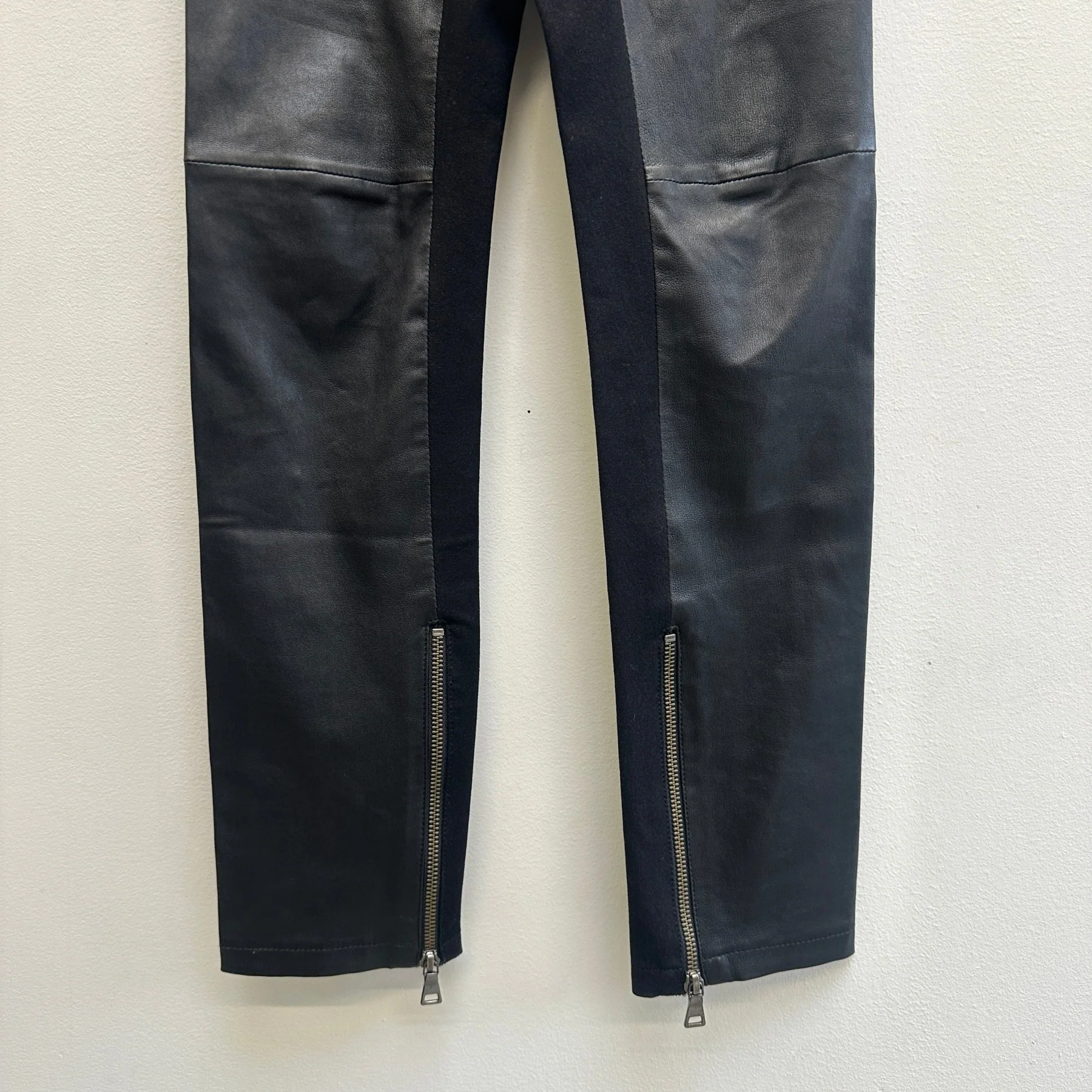 00S Joseph Leather Biker Tights - Image 4
