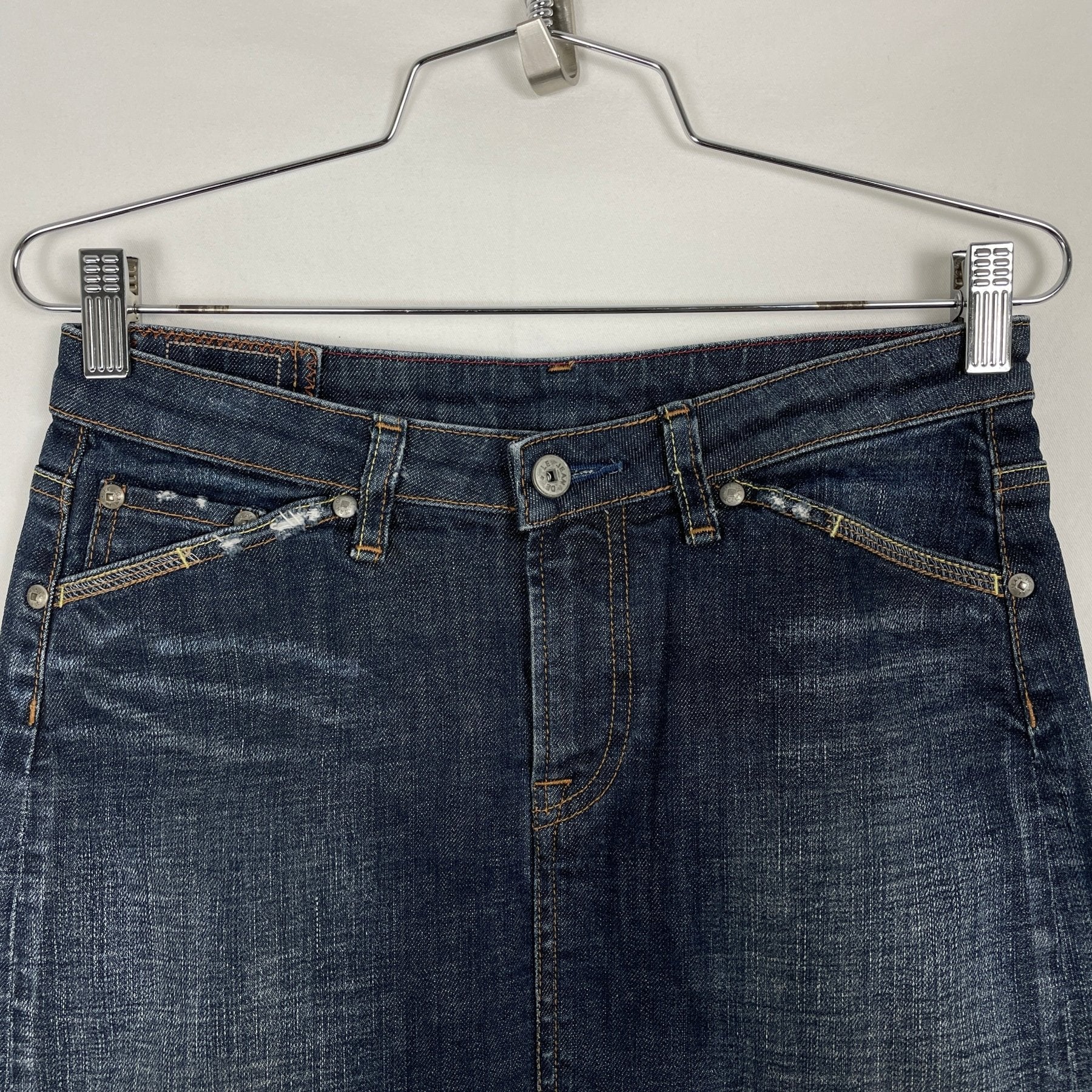 00s Marithe Francois & Girbaud Denim Pencil Skirt - Image 2