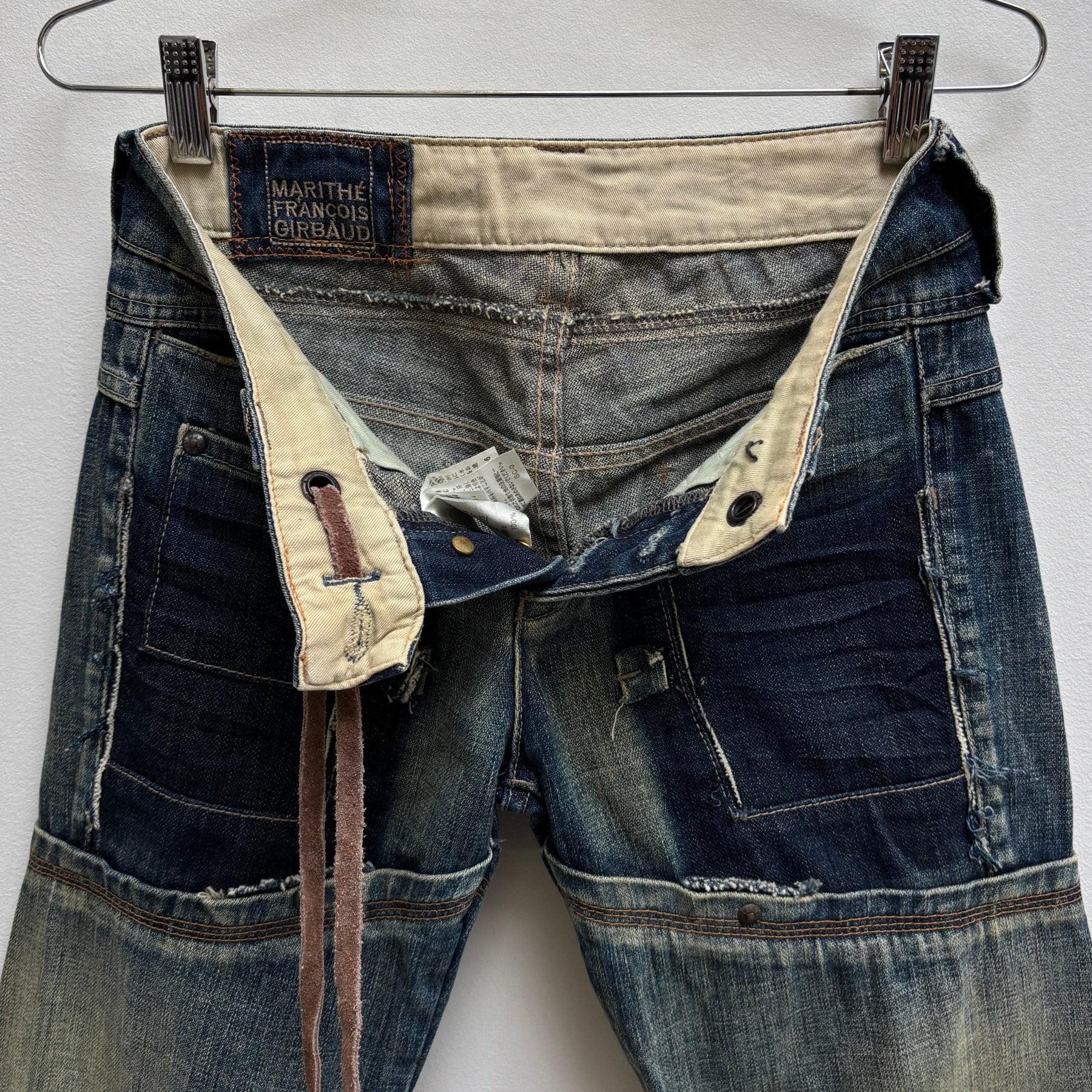 00s Marithé François Girbaud Reconstructed Flare Cargo Pants - Image 13