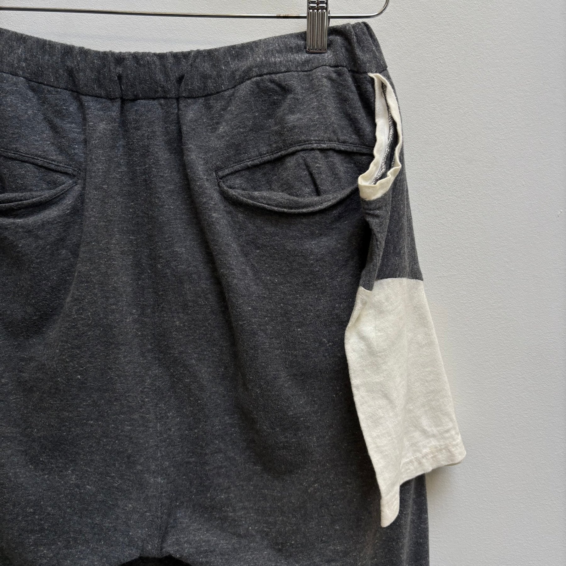 00s Mihara Yasuhiro Drop Crotch T-Shirt Cropped Sweats - Image 8