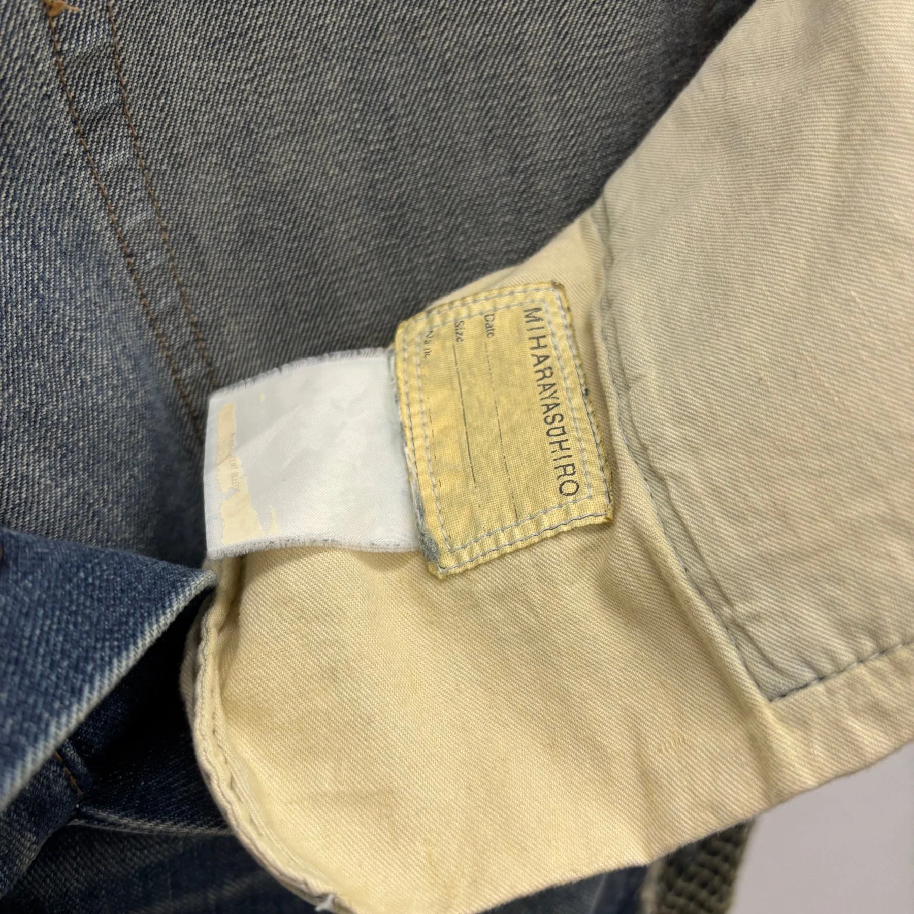 00s Mihara Yasuhiro Netted Side Jeans - Image 12
