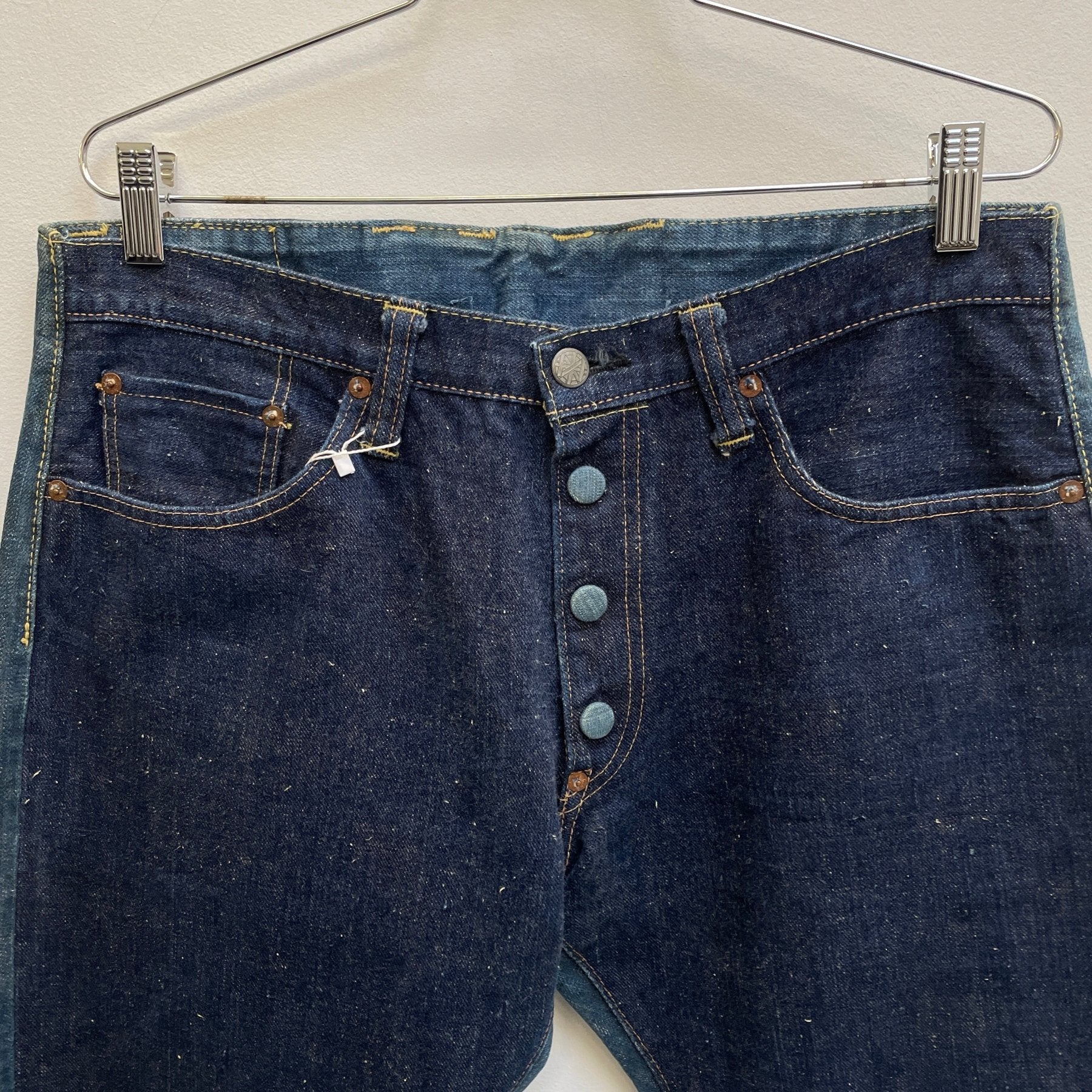 00s Mihara Yasuhiro X Sugar Cane Tie Back Selvedge Denim Jeans - Image 3