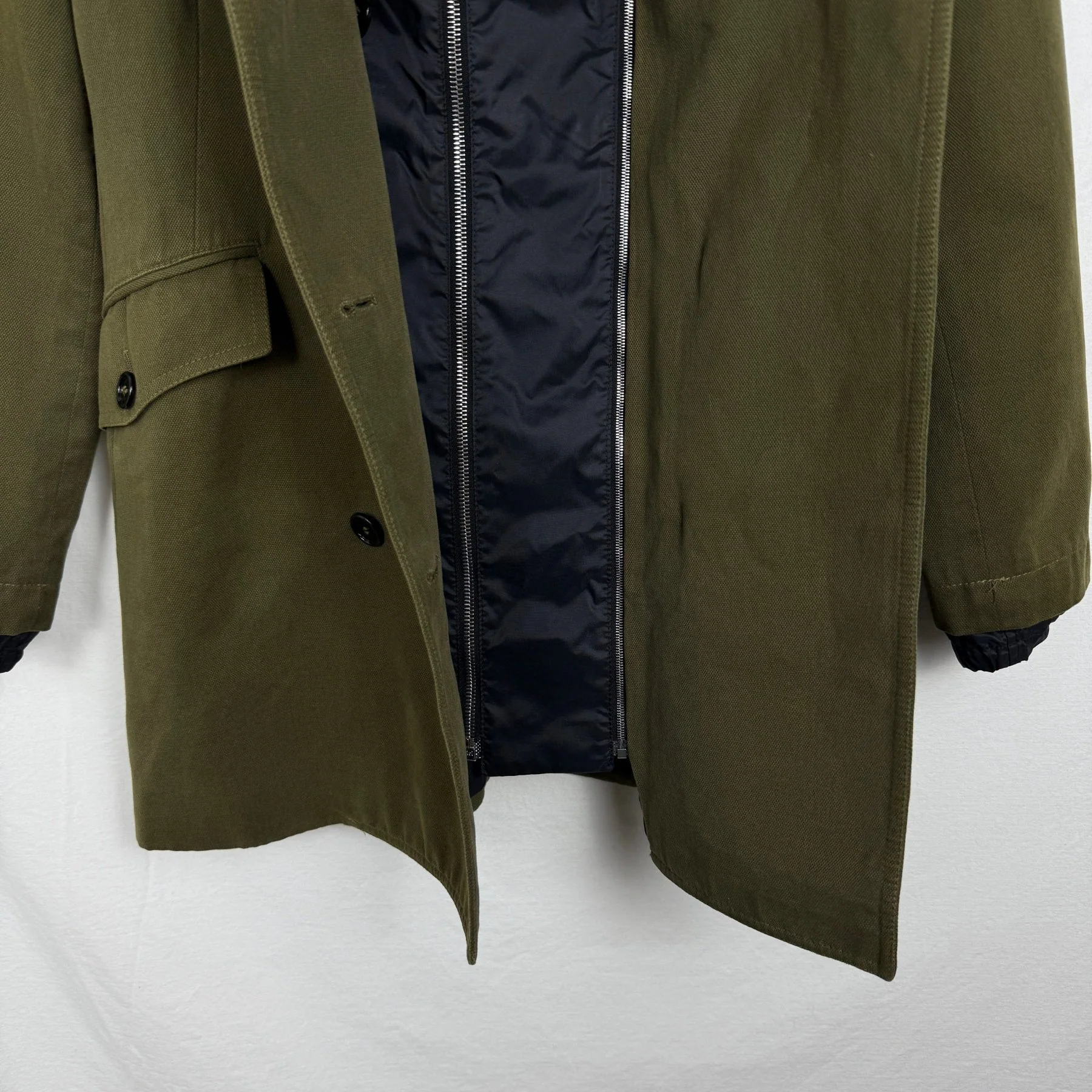 00s Miu Miu Double Layered Military Top Coat - Image 11