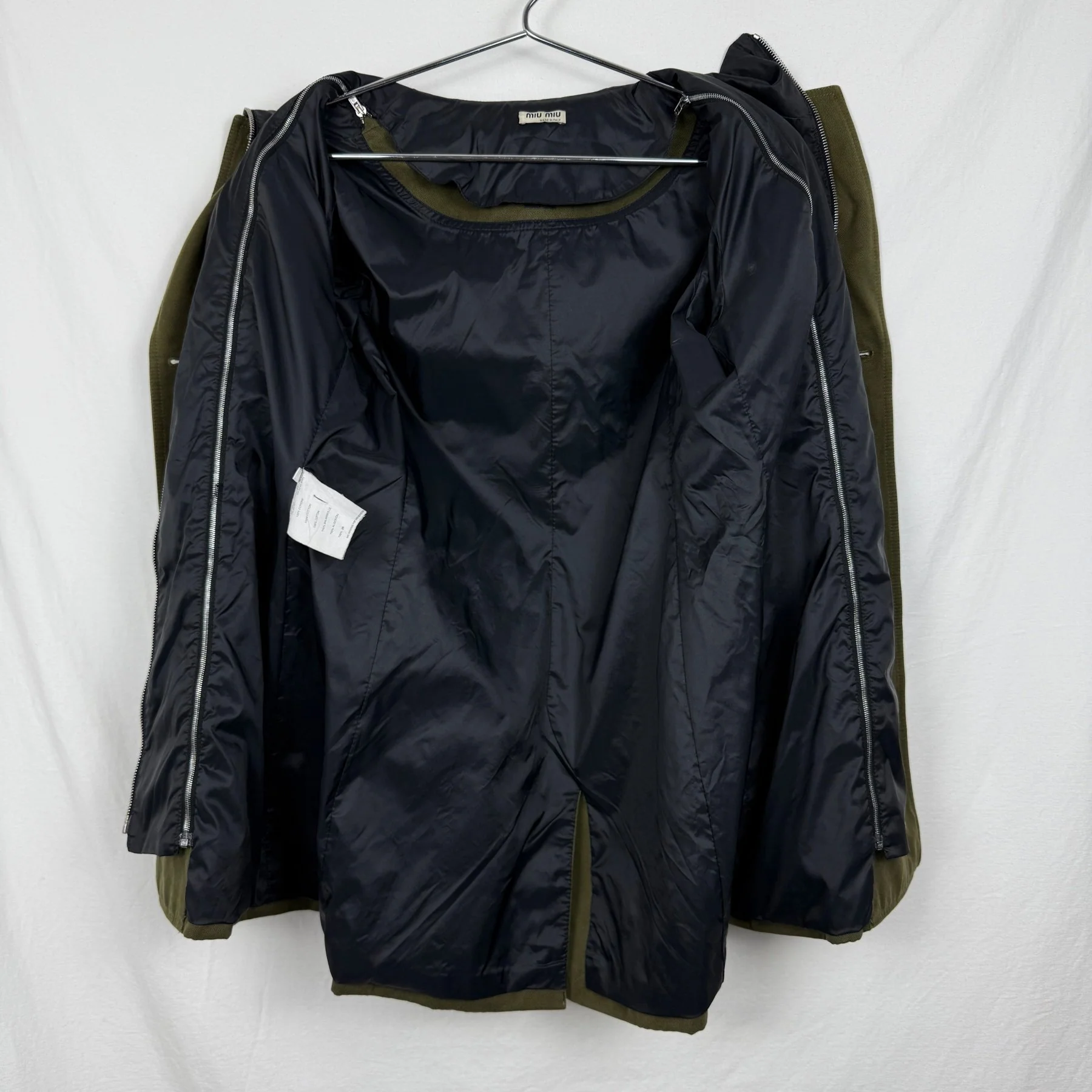 00s Miu Miu Double Layered Military Top Coat - Image 12