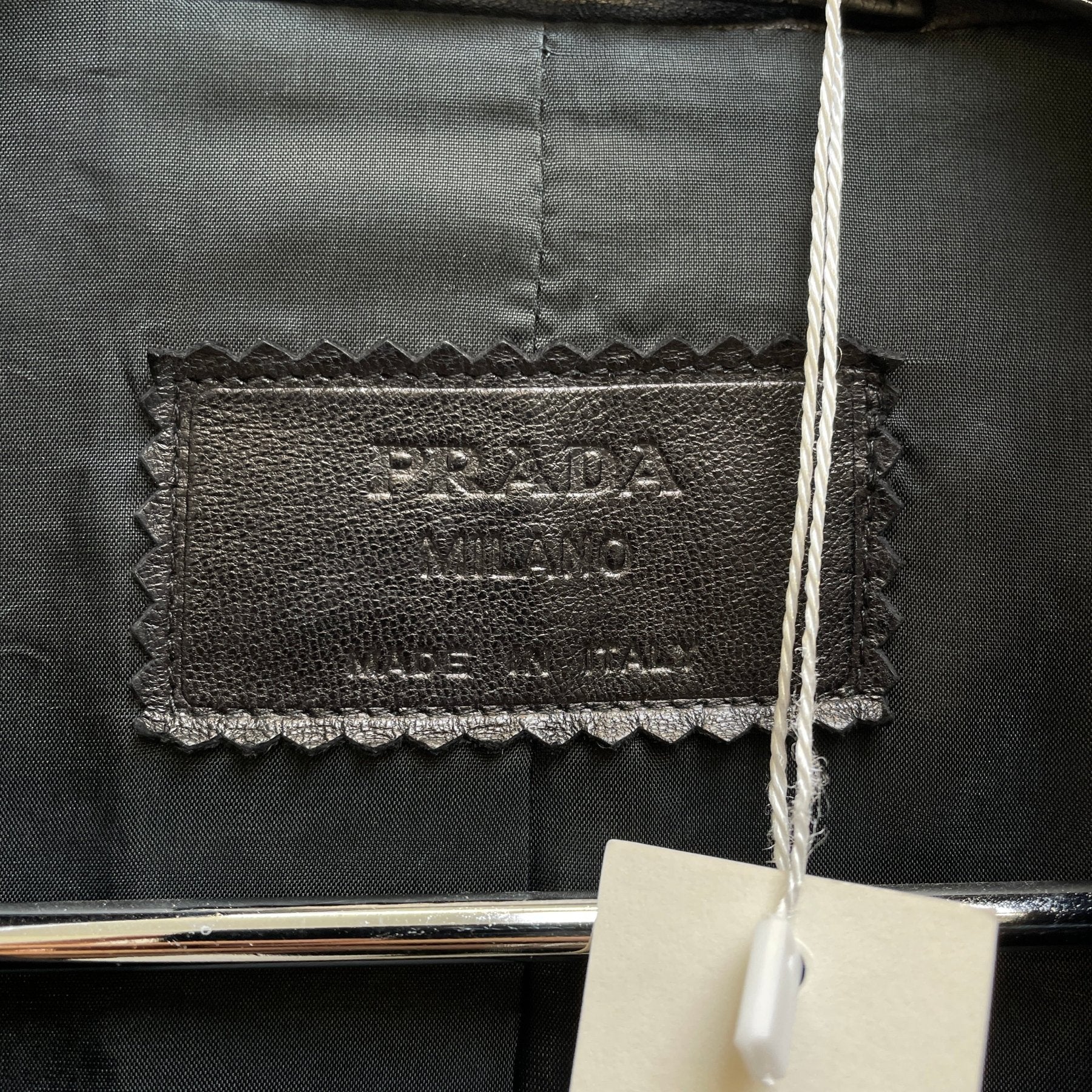 00s Prada Biker Leather Jacket - Image 10