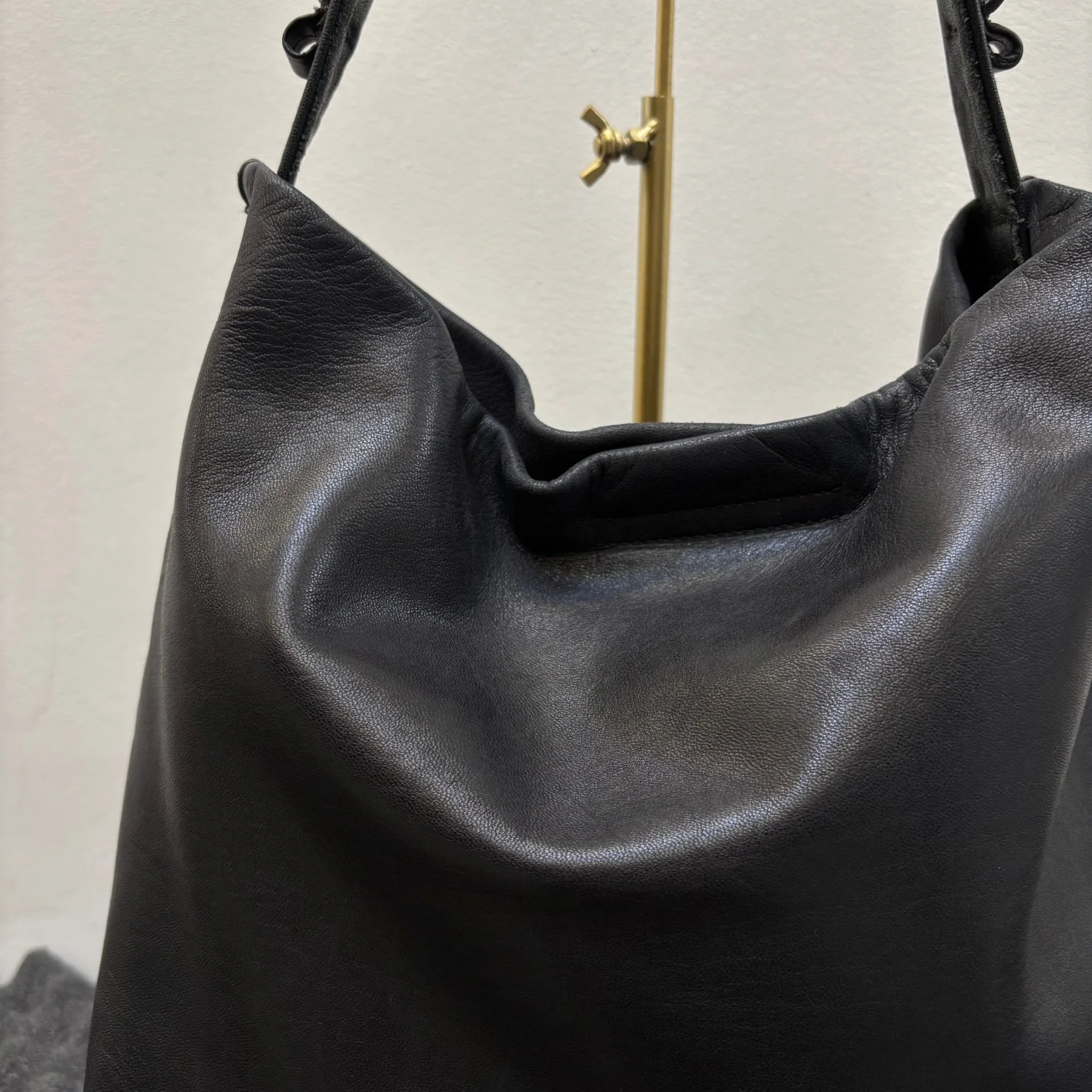 00s Prada Lucite Strap Leather Hobo Bag - Image 3
