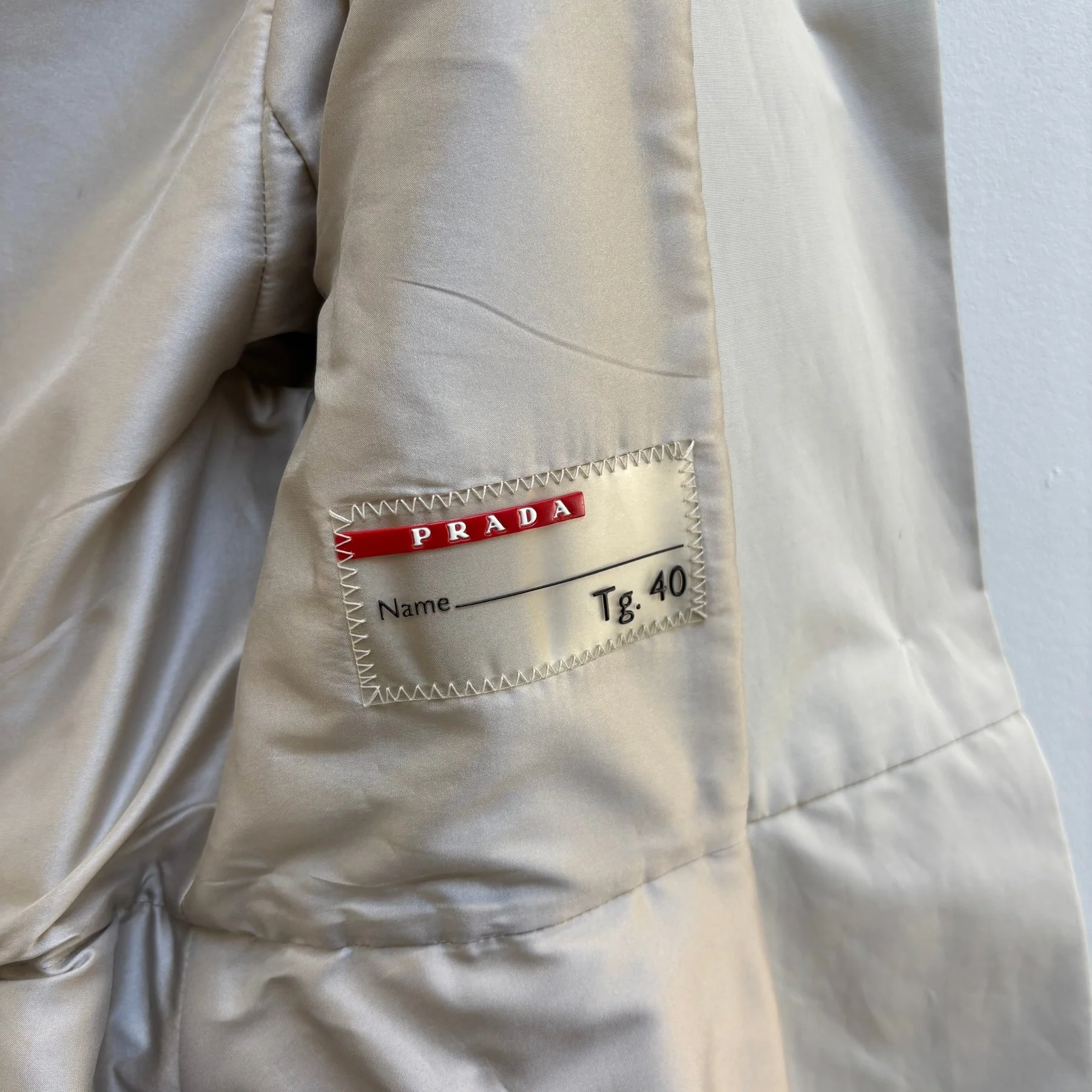 00s Prada Pleated French Trench Coat - Image 13
