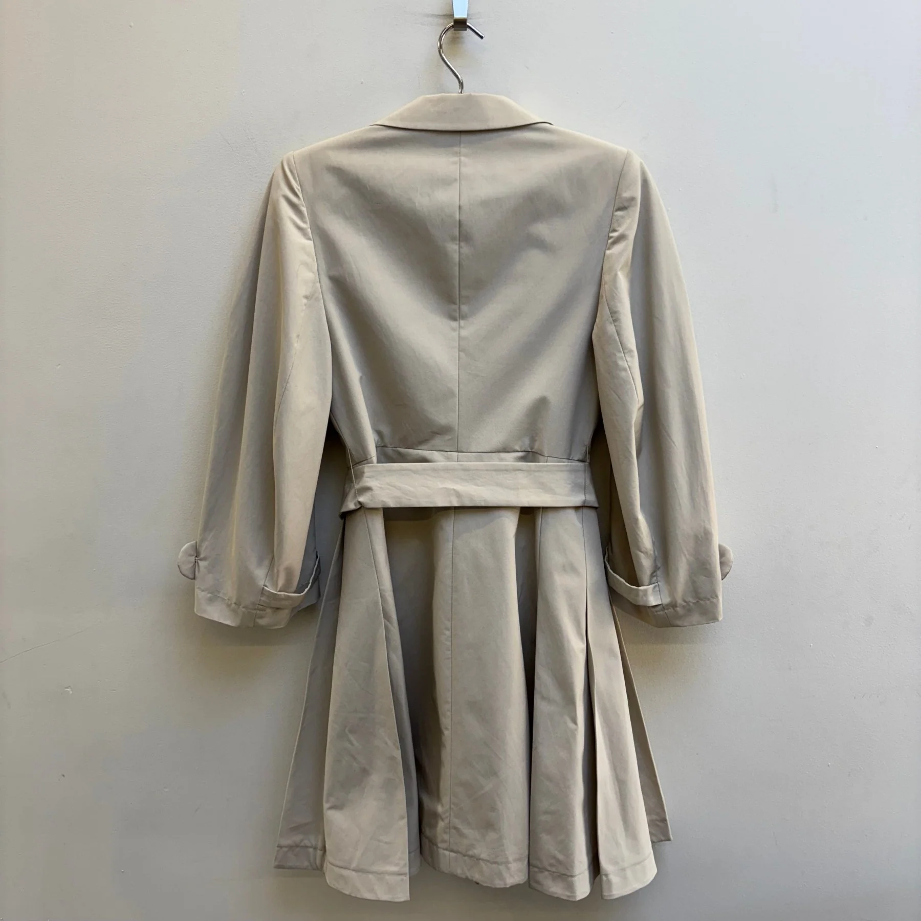 00s Prada Pleated French Trench Coat - Image 2
